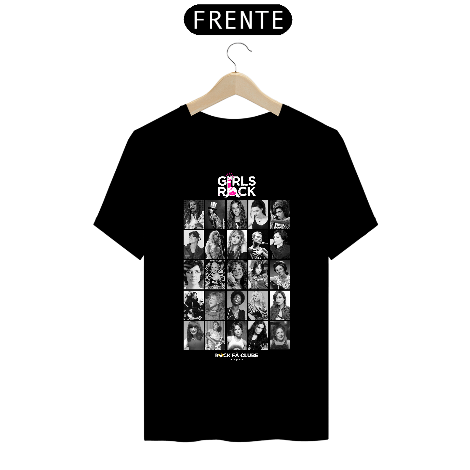 Nome do produto: Camisa Mulheres do Rock - preta - prime