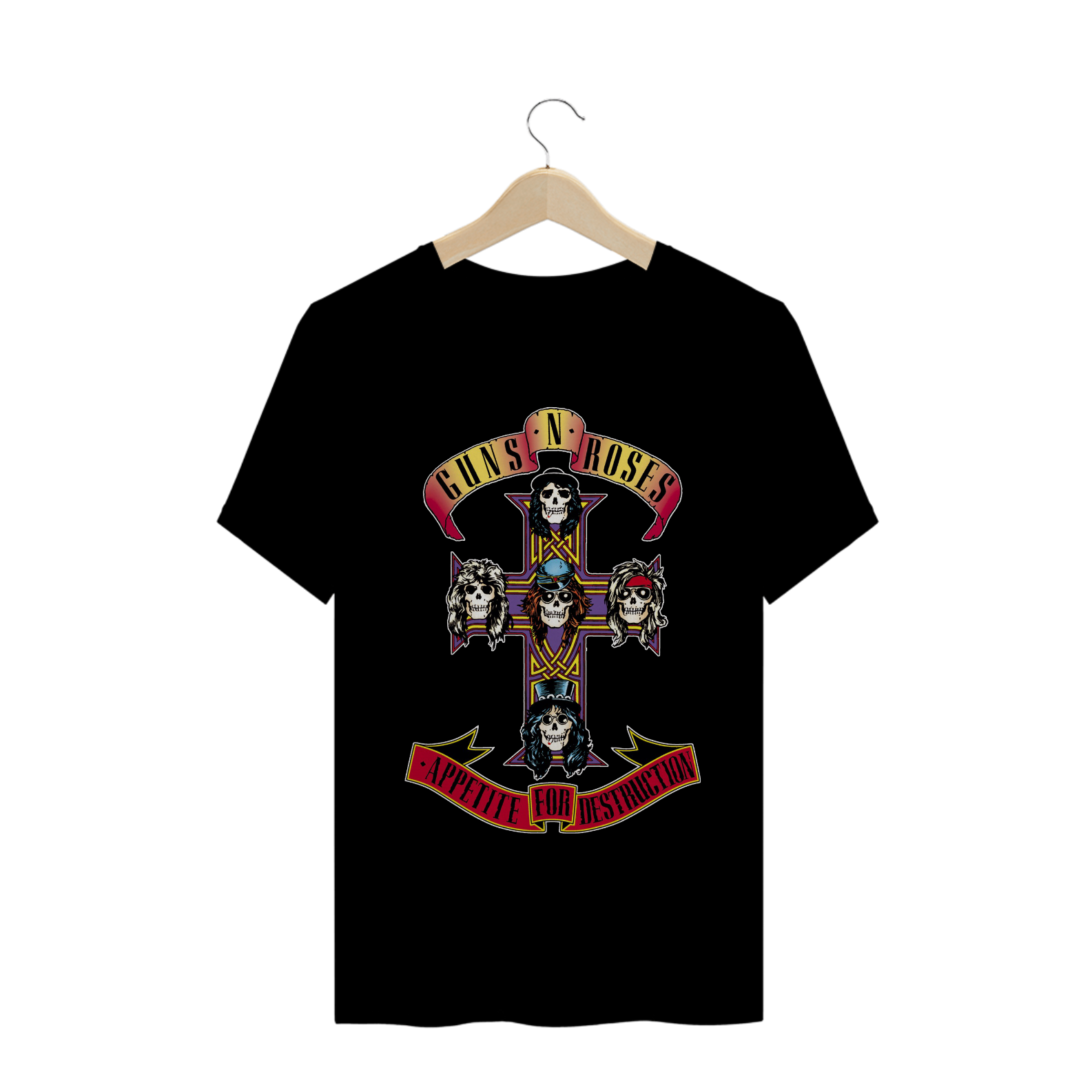 Nome do produto: Camisa Guns N\' Roses - Appetite For Destruction - Cruz Clássica