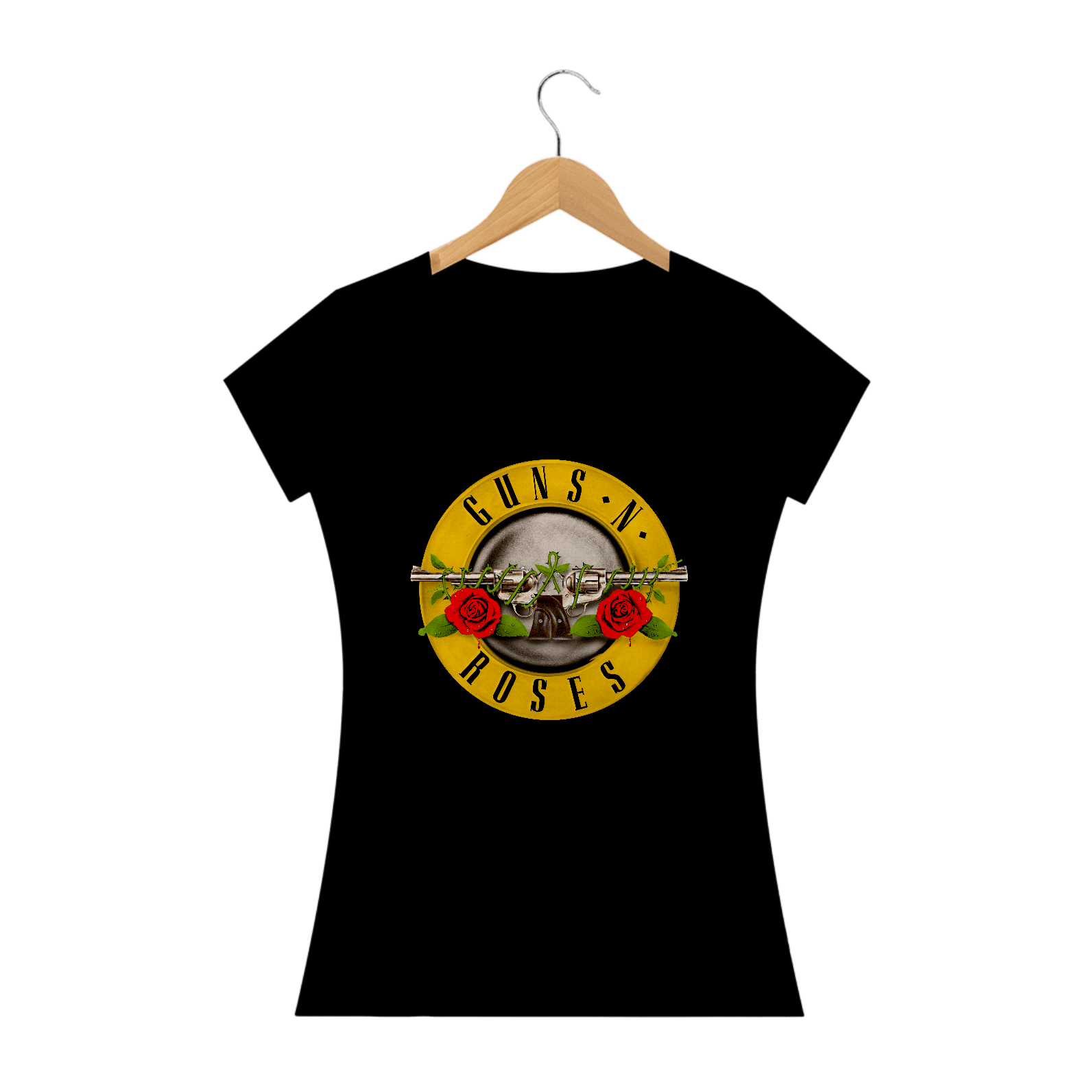 Nome do produto: Camisa Guns N\' Roses - Baby Look - Bullet