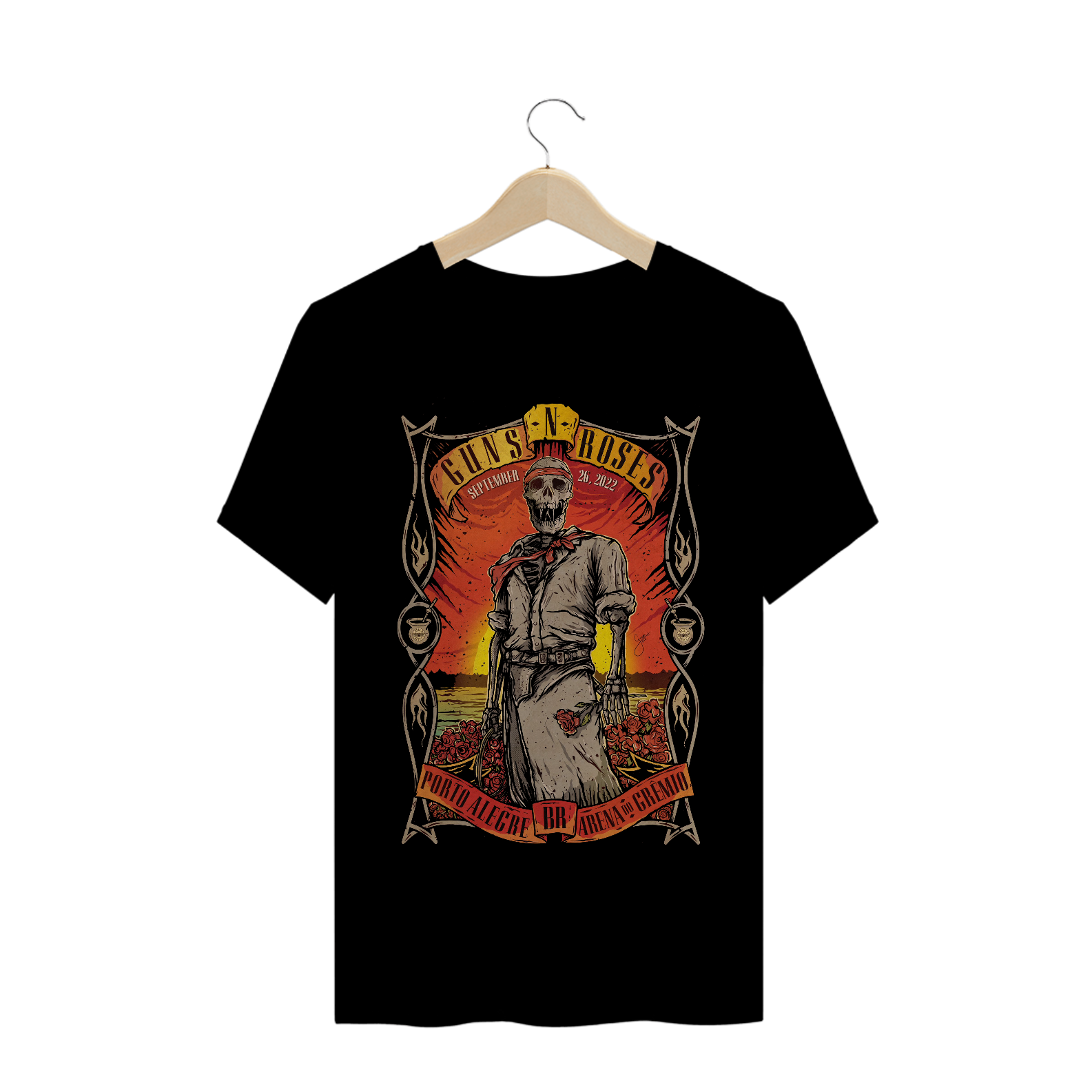 Nome do produto: Camisa Guns N\' Roses - Porto Alegre 2022