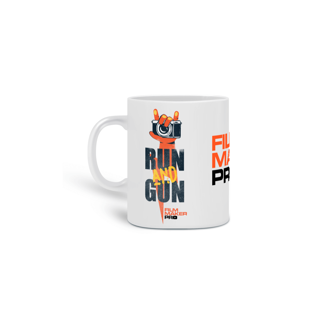 Nome do produto: RUN AND GUN - Caneca