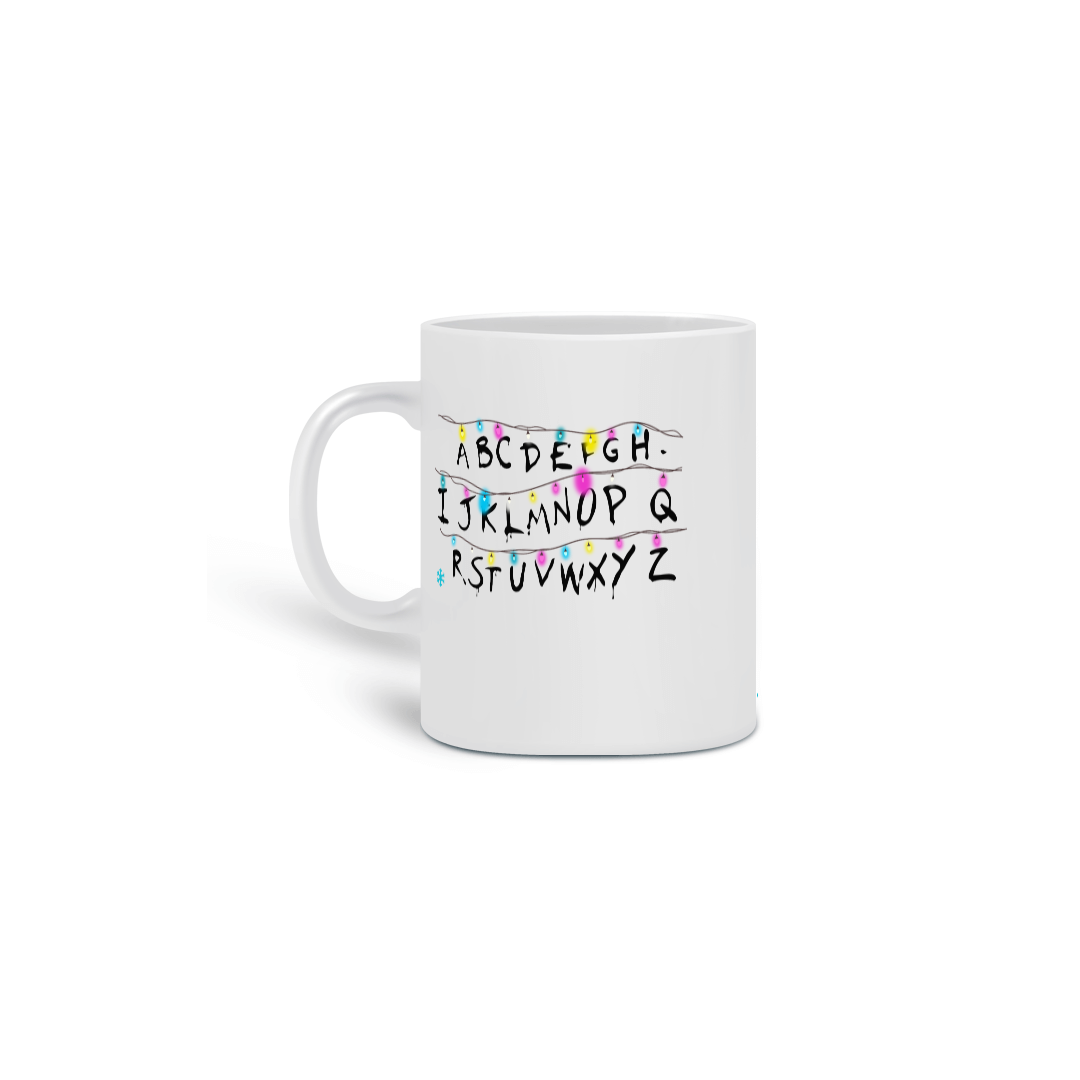 Nome do produto: Letras Brilhantes (Stranger Things) - Caneca