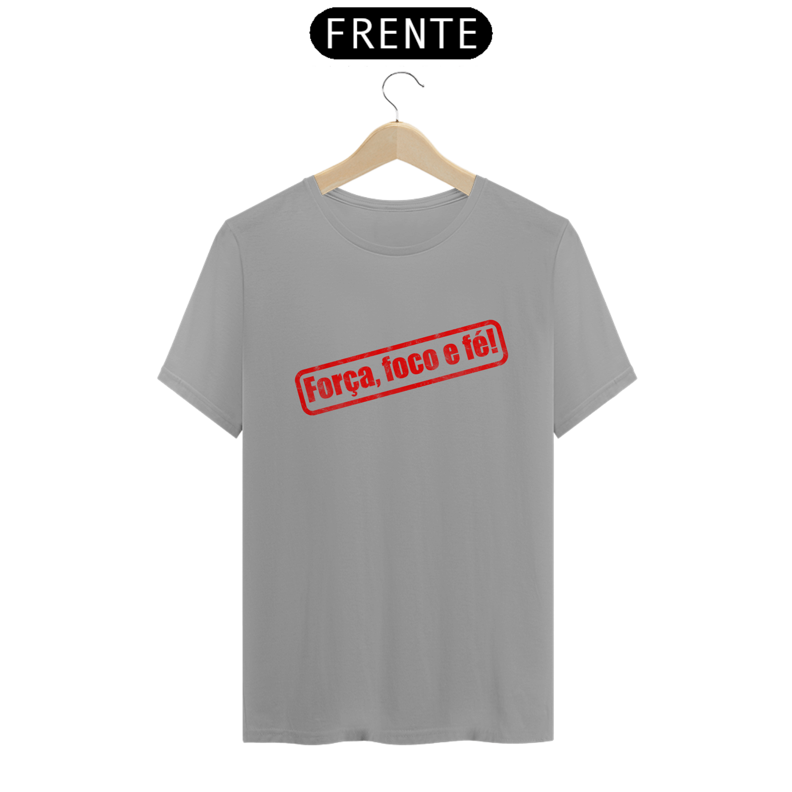 Nome do produto: Camiseta Força, Foco e Fé