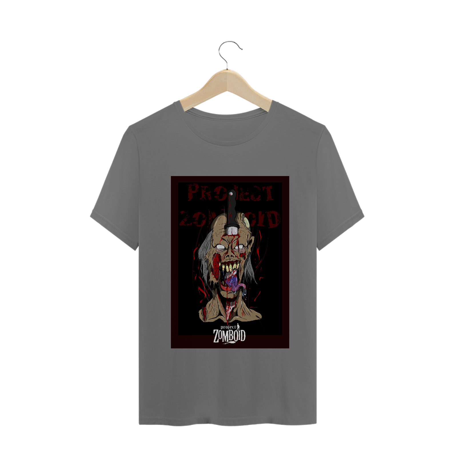Nome do produto: Camiseta Zumbi na Faca Colorida