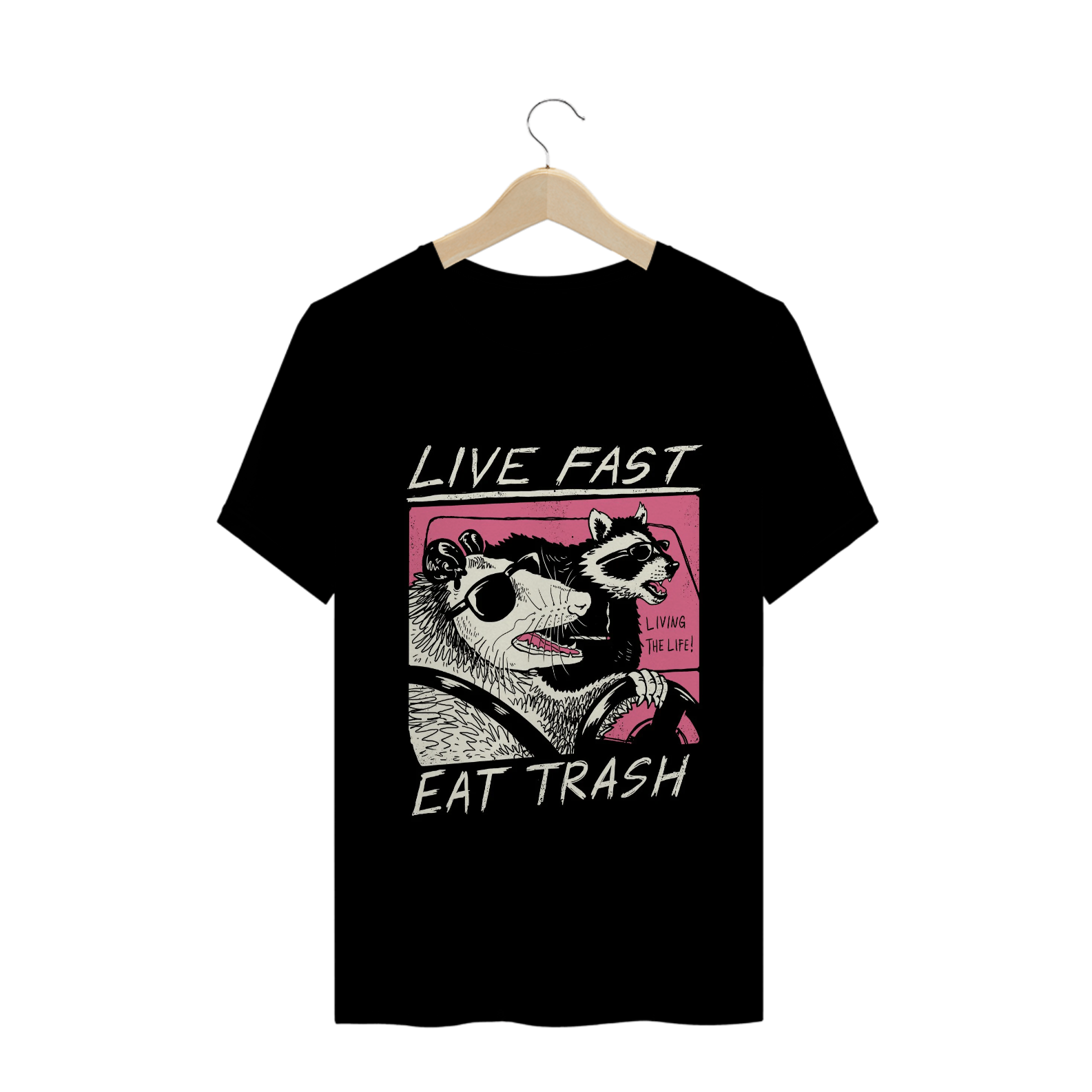 Nome do produto: Camiseta LIVE FAST EAT TRASH