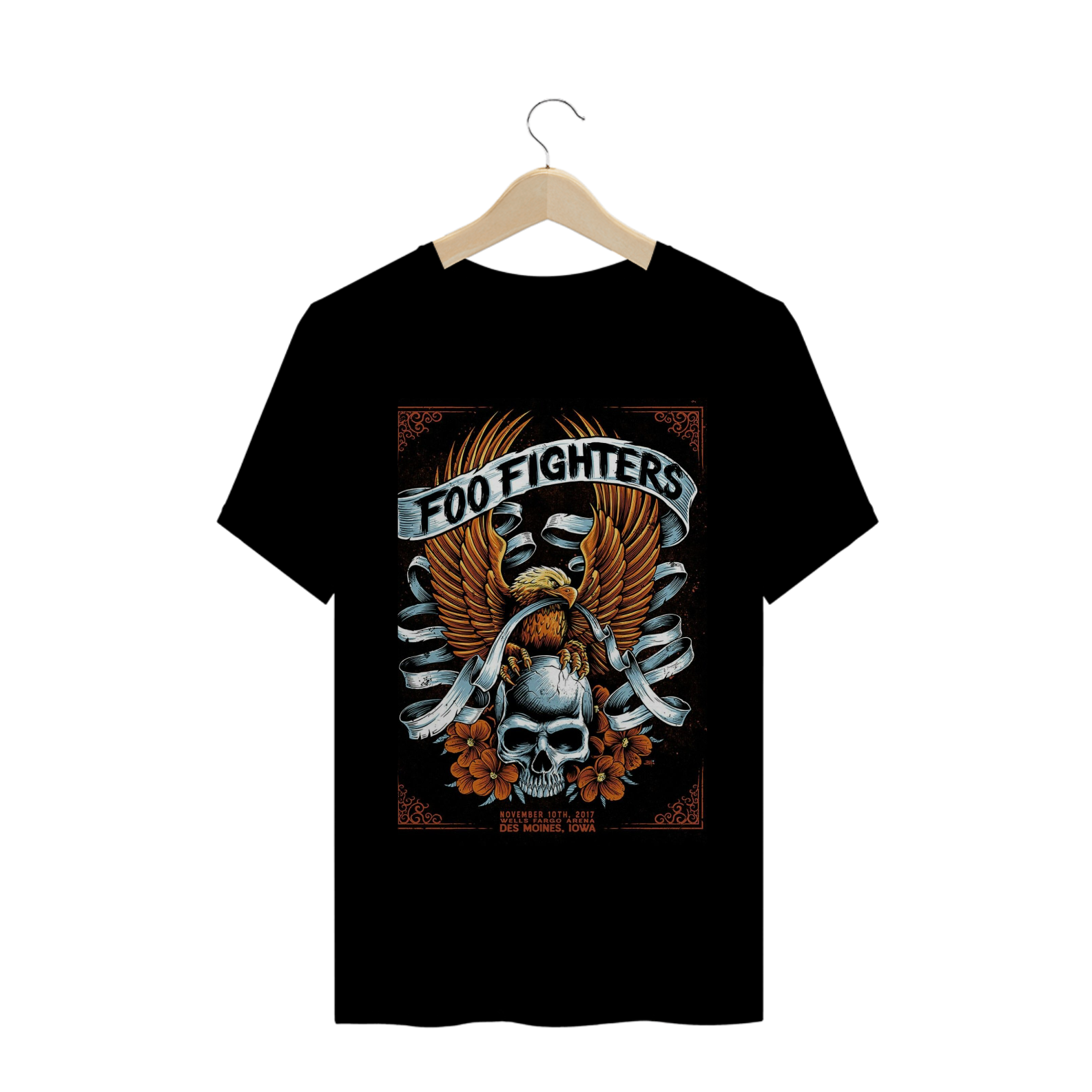 Nome do produto: Camiseta Masculina Foo  Fighters
