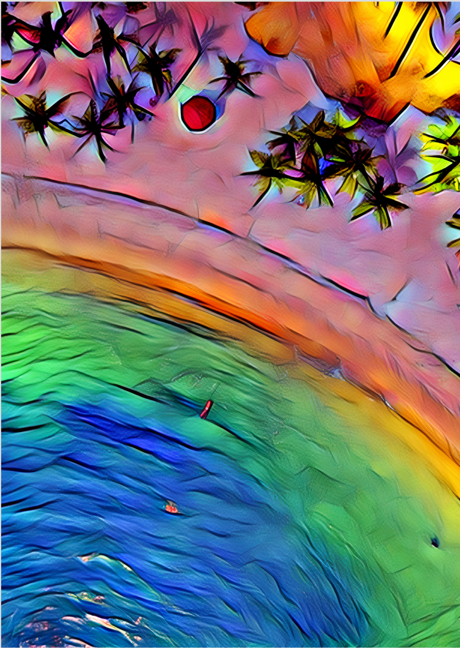 Nome do produto: Poster Praia Arco Iris