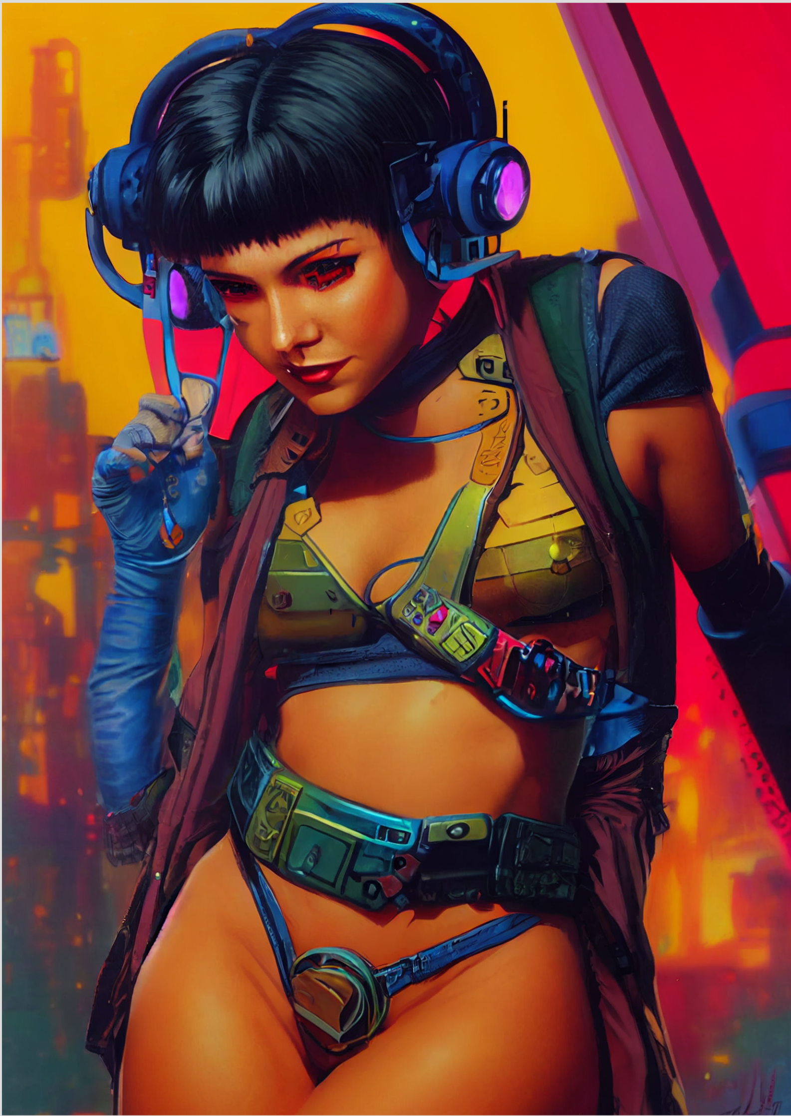 Nome do produto: Poster Garota Futurista