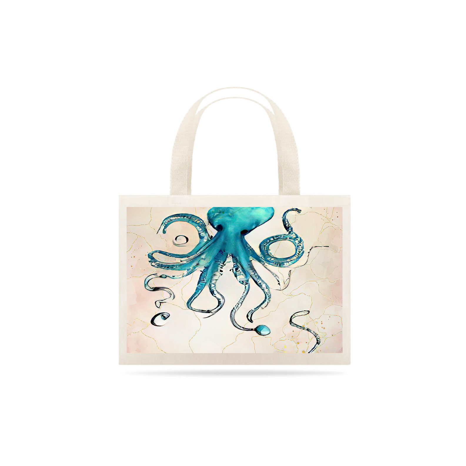 Nome do produto: Ecobag Polvo Azul