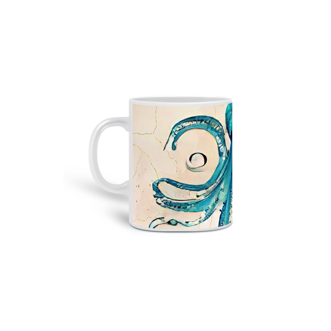 Nome do produto: Caneca Polvo Azul