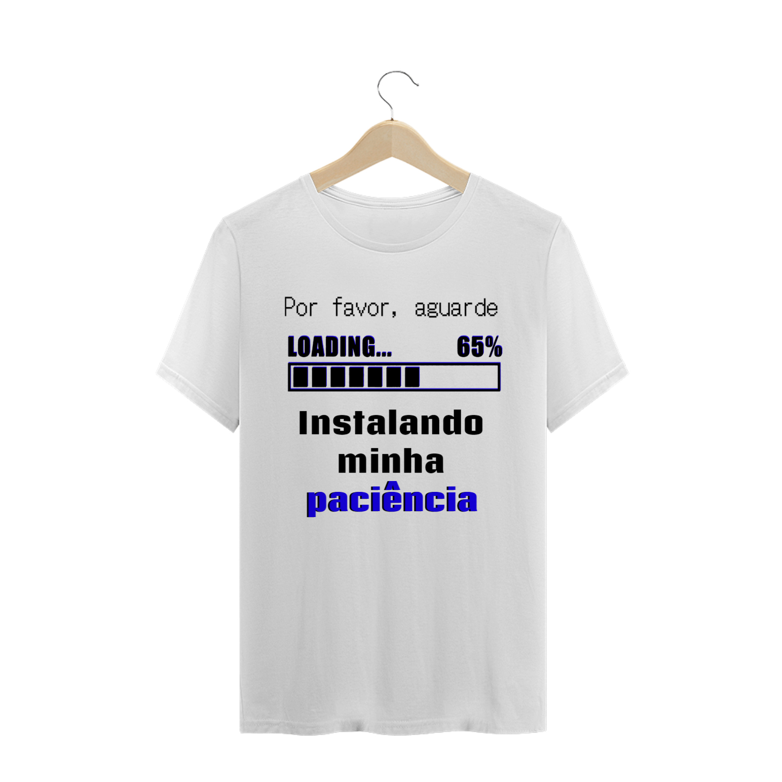Nome do produto: T-shirt Masculina Branca e Colorida (letra azul) \