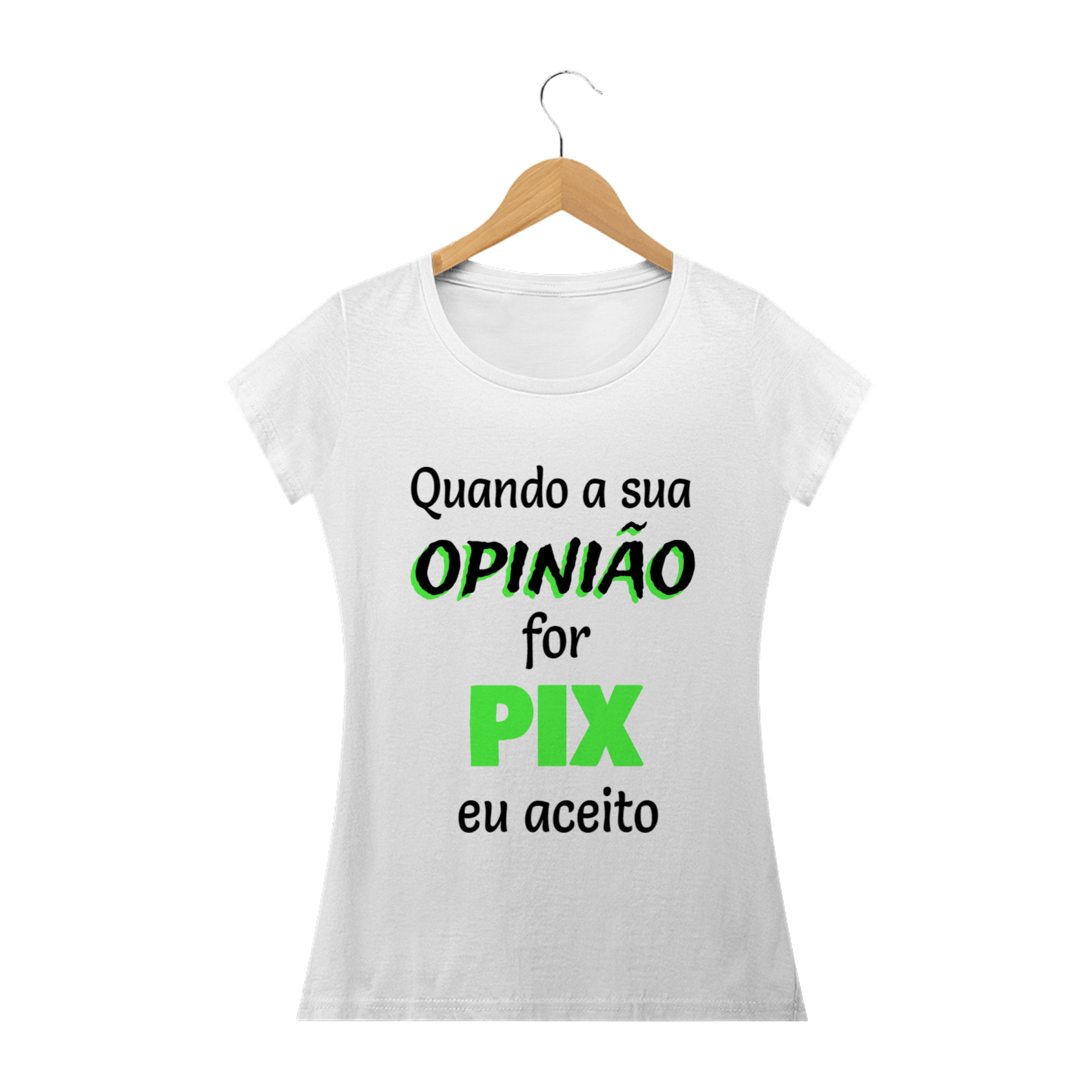 Nome do produto: T-shirt Feminina Branca e Colorida (letra preta) \