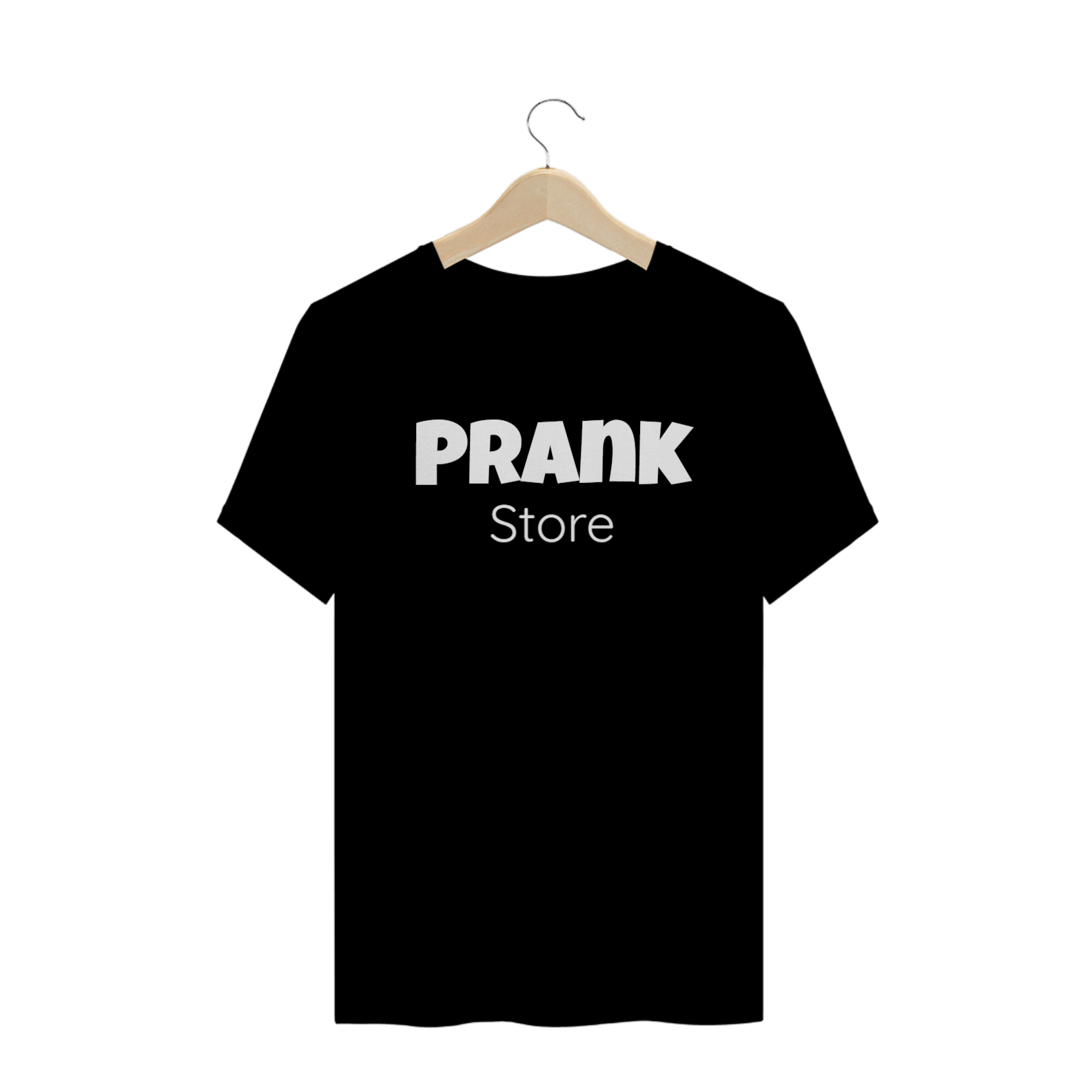 Nome do produto: T-shirt Masculina Preta e Colorida (letra branca) Prank Store