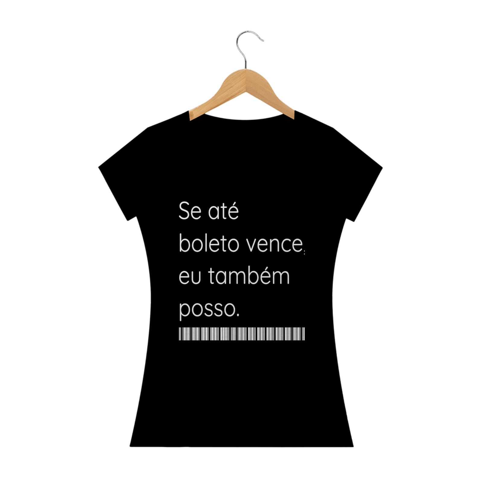 Nome do produto: T-shirt Feminina Preta e Colorida (letra branca) \