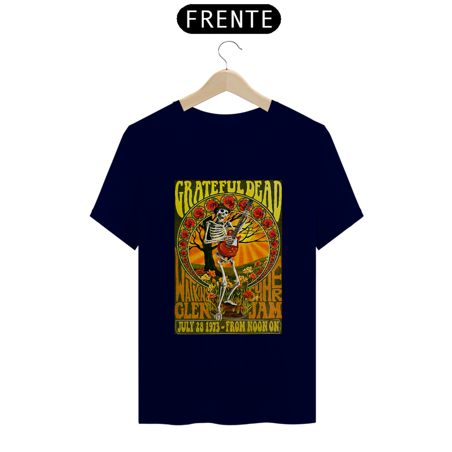 Camiseta Grateful Dead 1973 100% algodão quality
