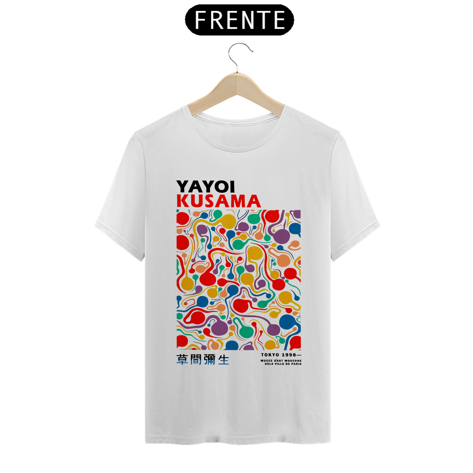Camiseta Yayoi Kusama Bolinhas Colorido 100% algodão quality  
