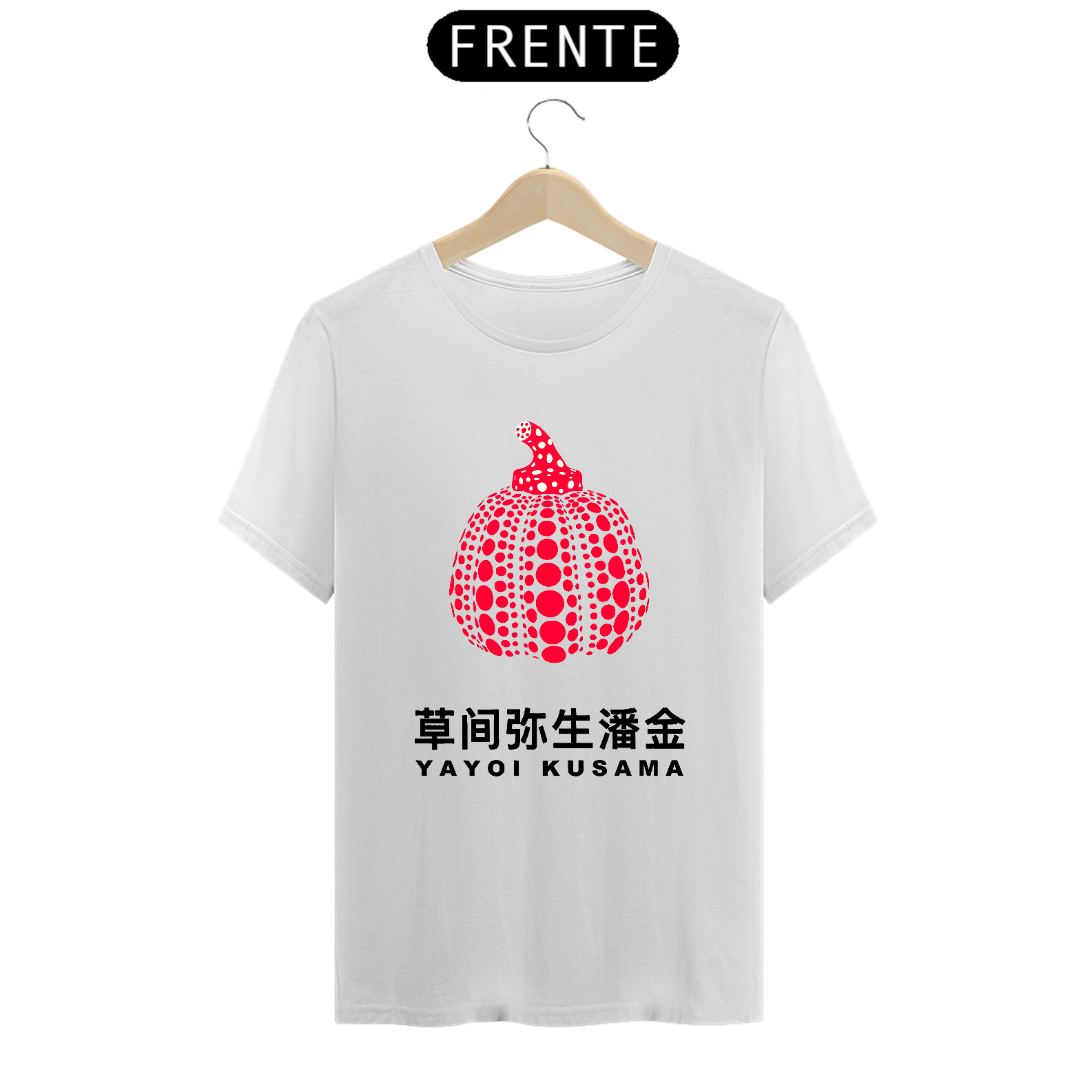 Camiseta Yayoi Kusama Abobora Rosa_ 100% algodão Prime 