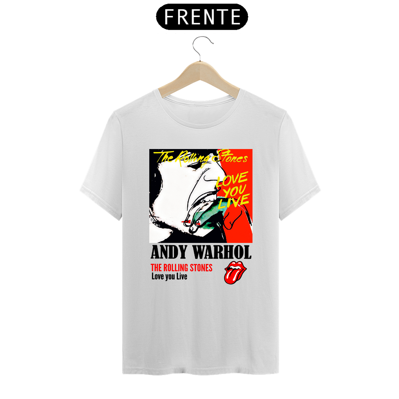 Camiseta Andy Warhol The Rolling Stones Algodão Prime