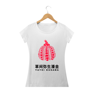 Camiseta Baby Look Yayoi Kusama Abobora Rosa 100% algodão Prime 