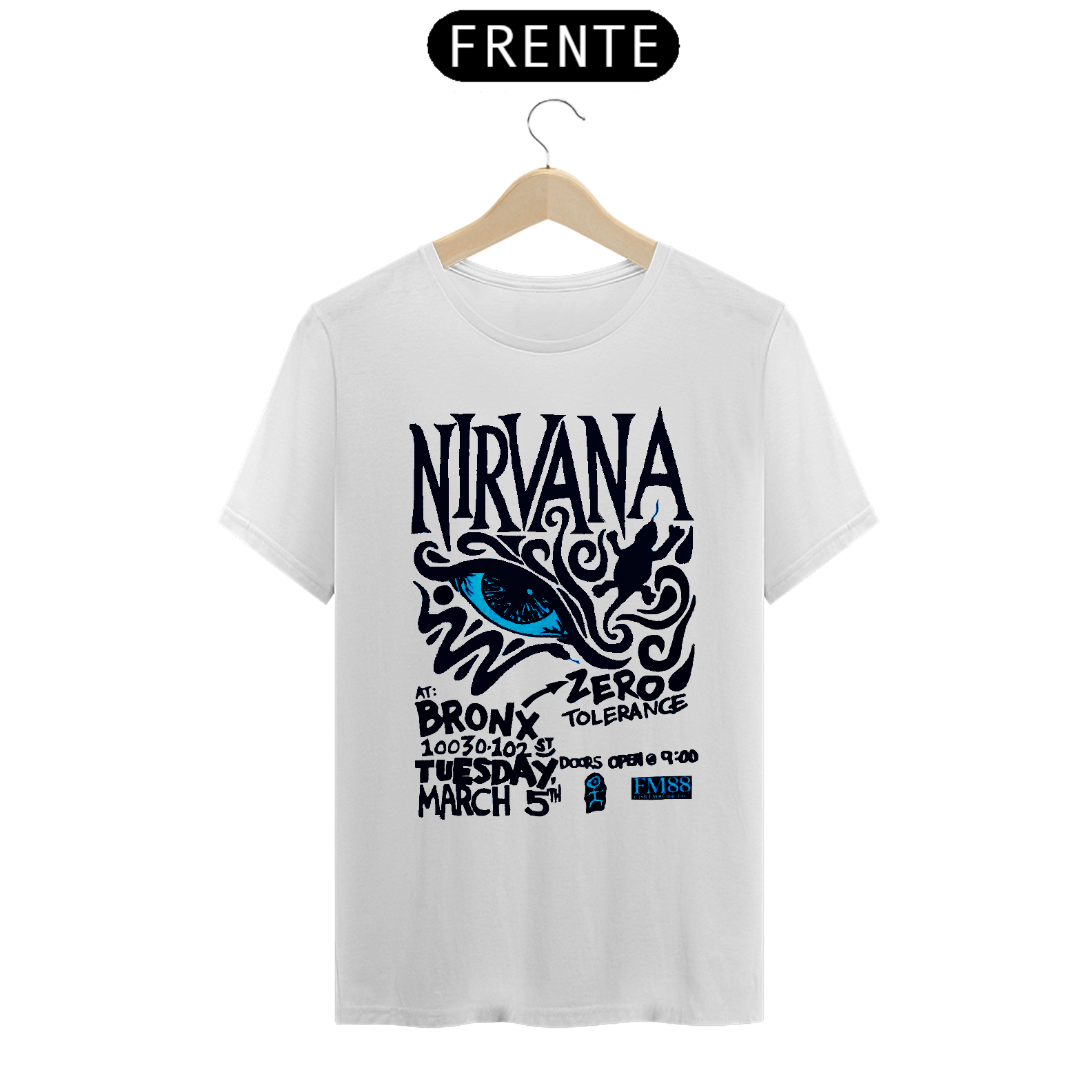 Camiseta Nirvana Bronx 1991 Quality 