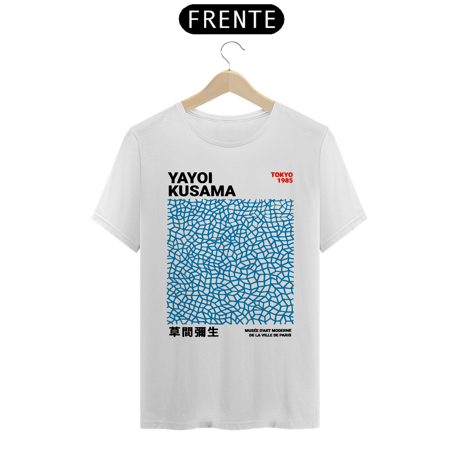 Camiseta Yayoi Kusama Tokio 1985 Algodão Prime Branca Marfim
