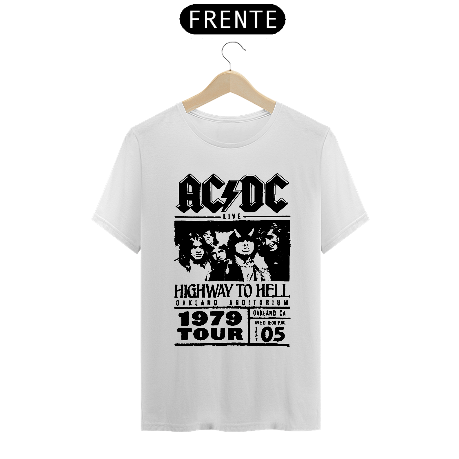 Camiseta ACDC 1979 Algodão Prime