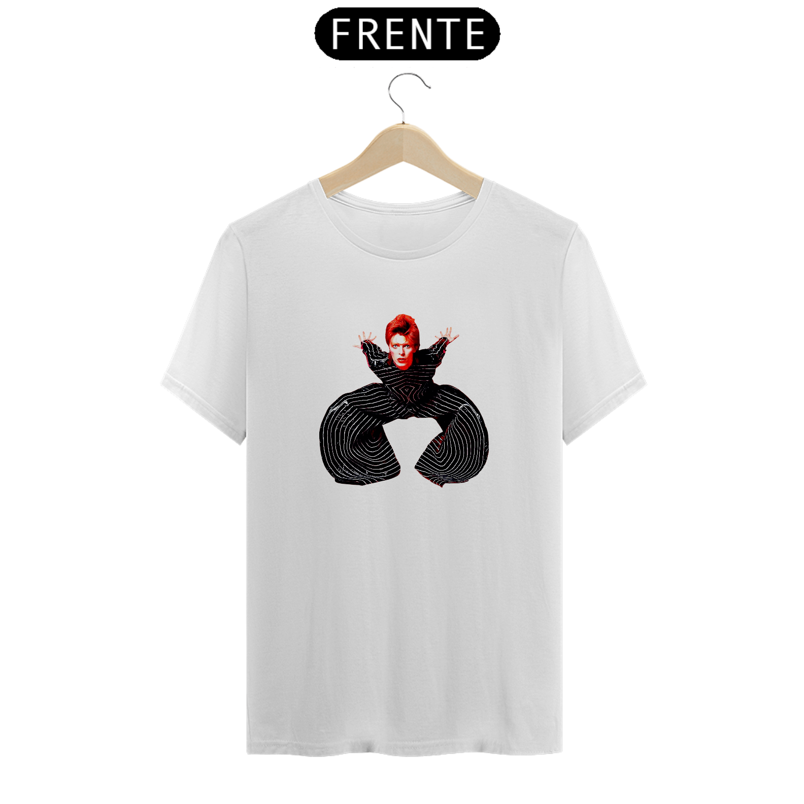 Camiseta David Bowie 1973 Algodão Prime