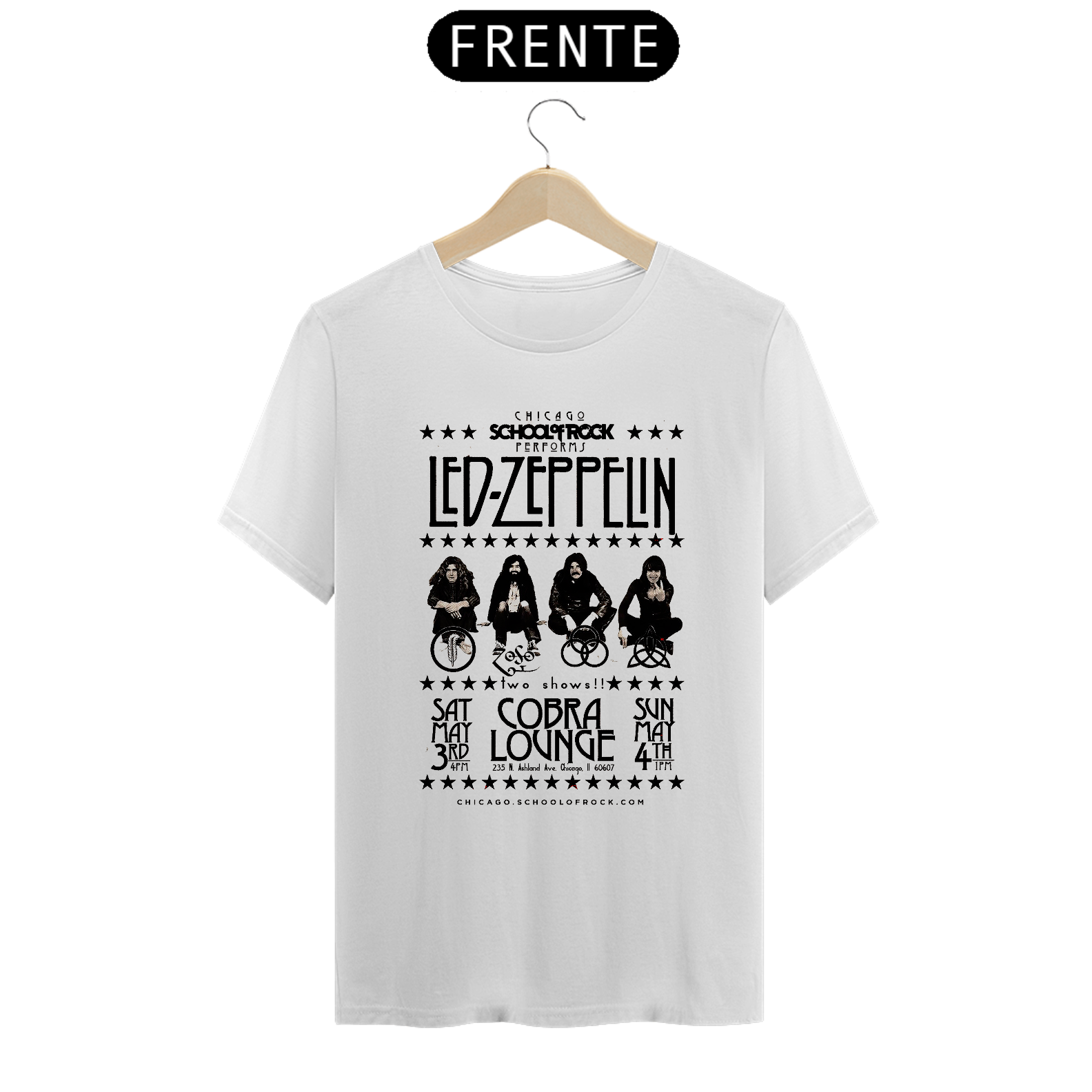 Camiseta Led Zeppelin Cobra Lounge algodão quality