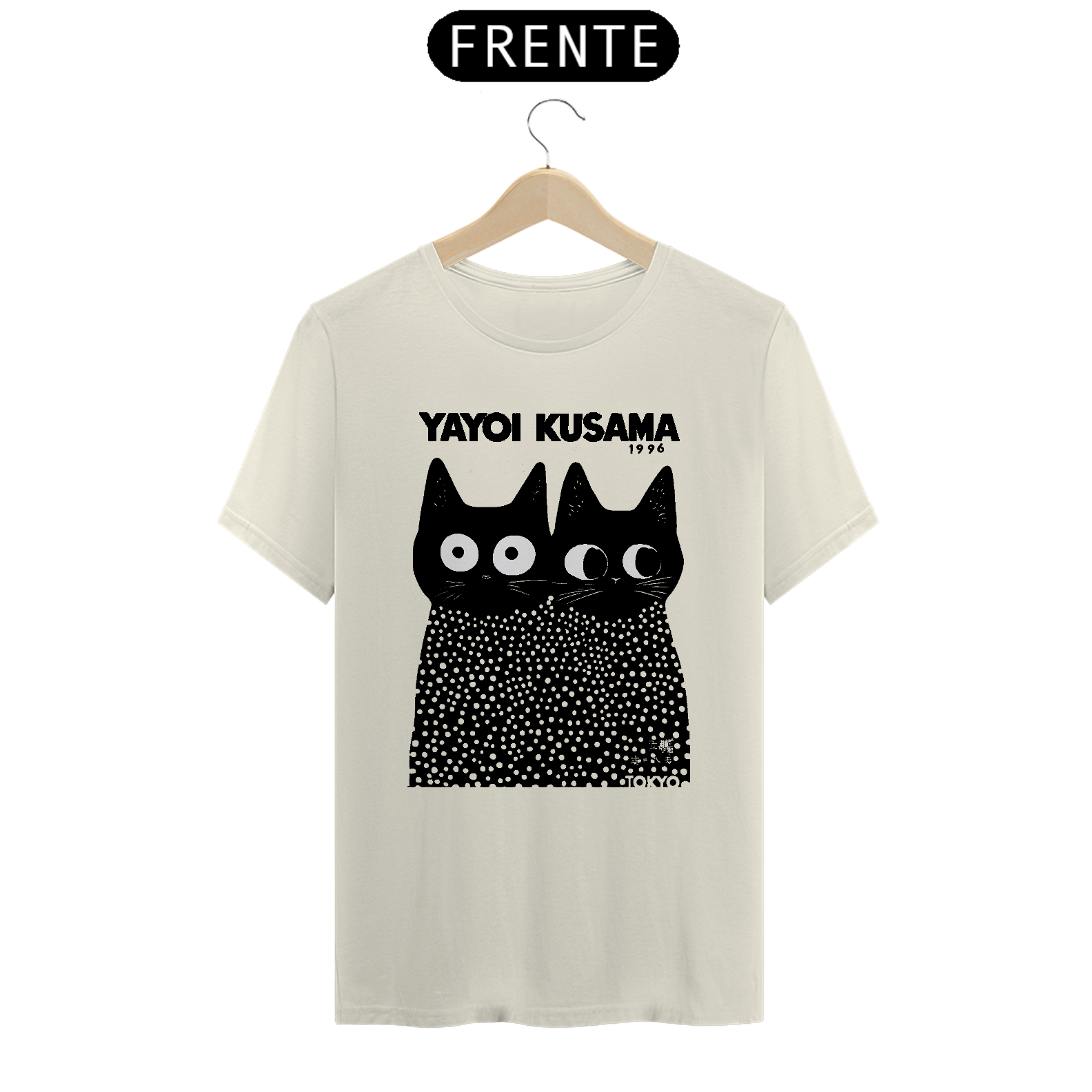 Camiseta Yayoi Kusama Cats 1996 Algodão Prime