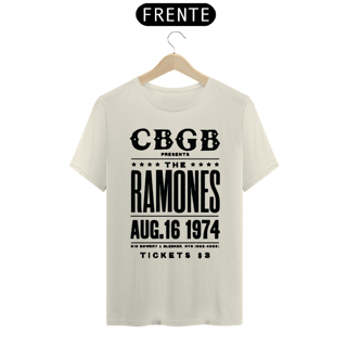 Camiseta Ramones CBGB 1974 Algodão Prime Colors