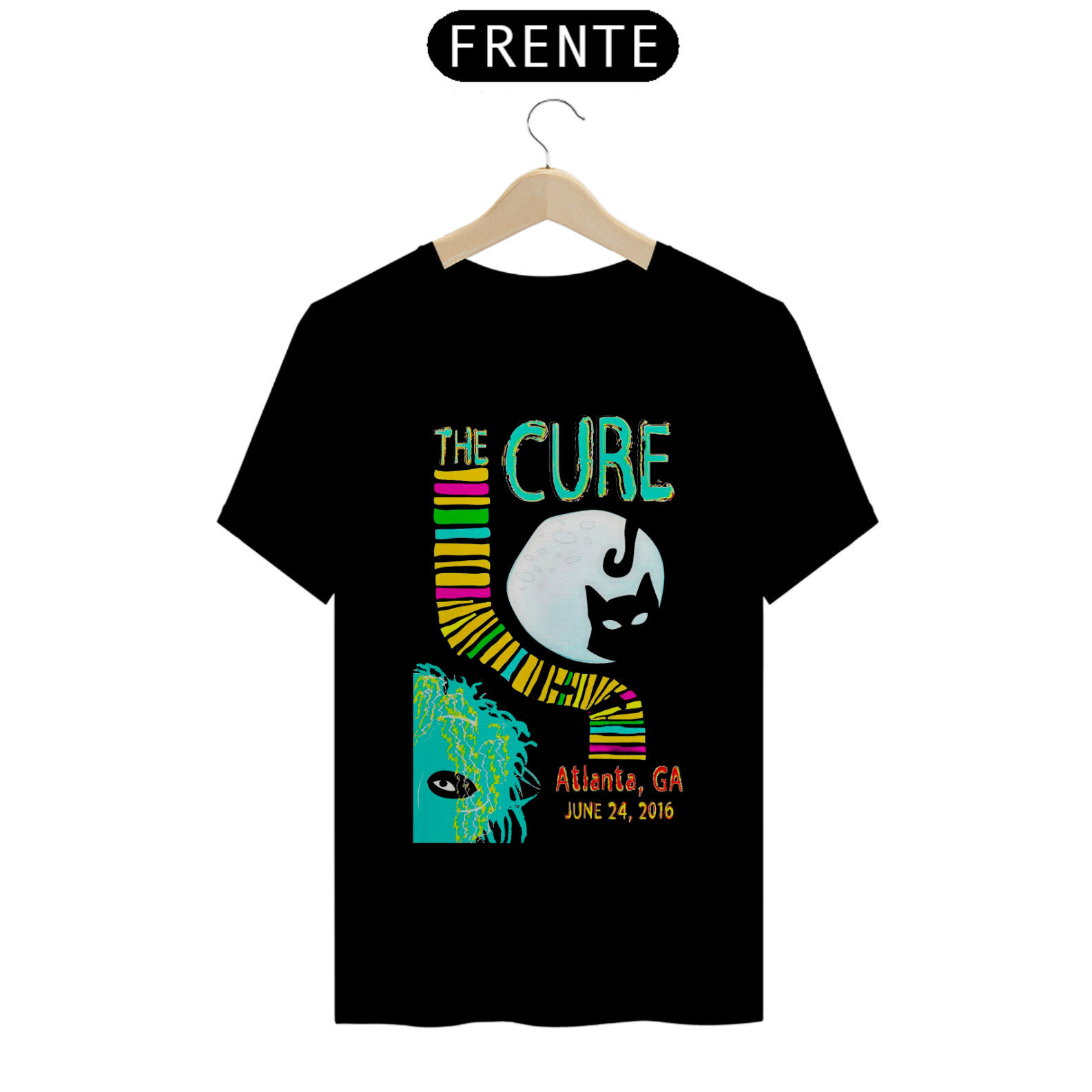 Camiseta The Cure Atlanta 2016 100% algodão quality 