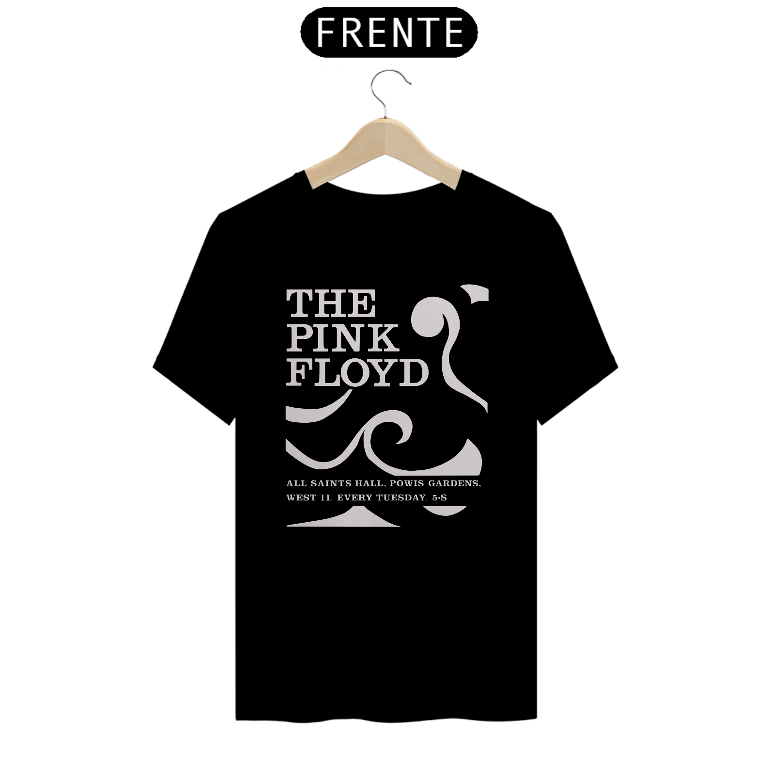 Camiseta The Pink Floyd Saints Algodão Prime Preta