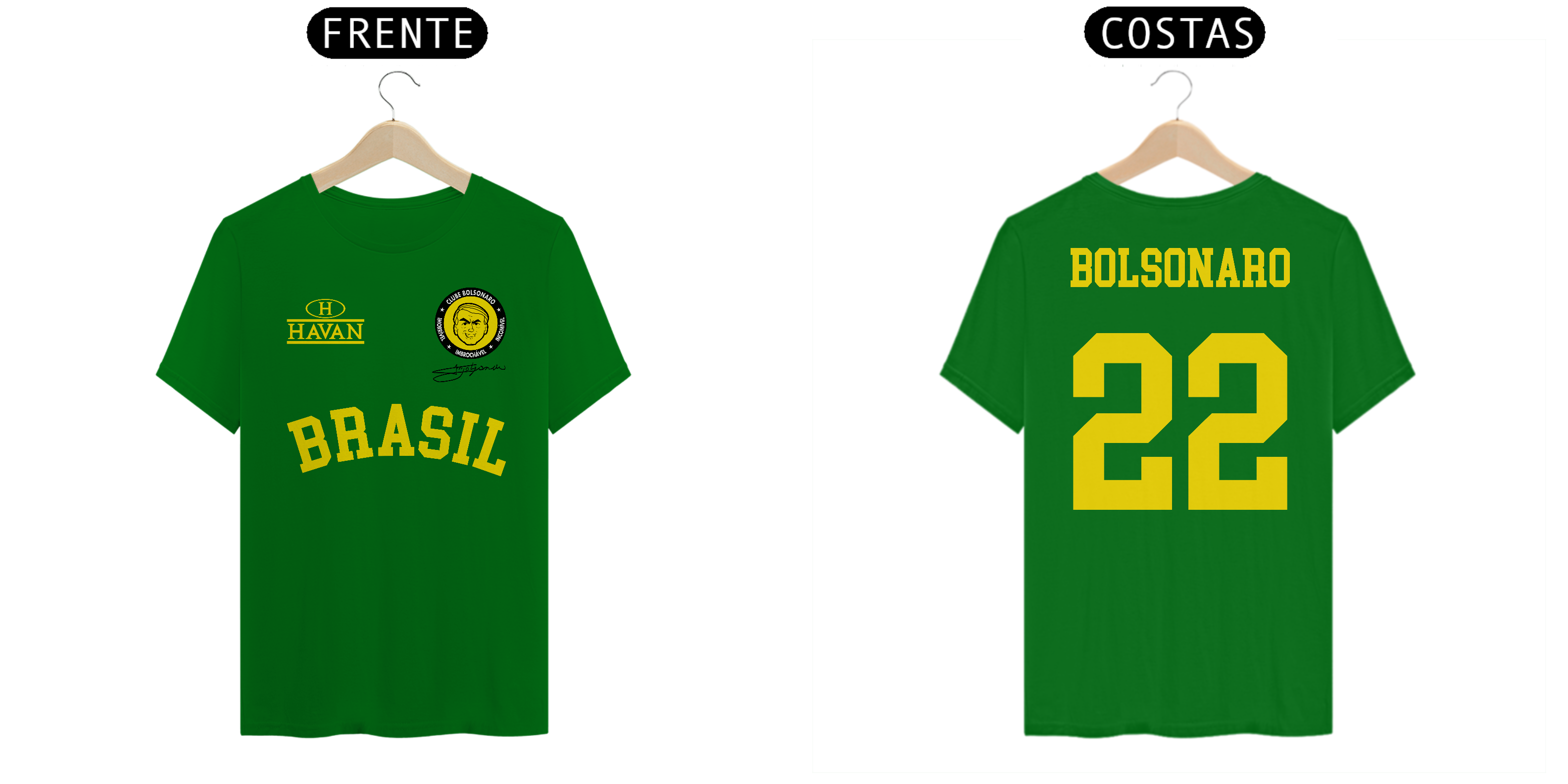 Camiseta Time Bolsonaro - Verde e Azul, unissex