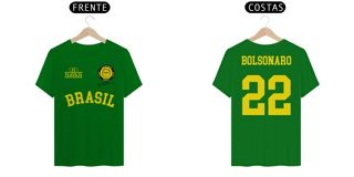 Camiseta Time Bolsonaro - Verde e Azul, unissex