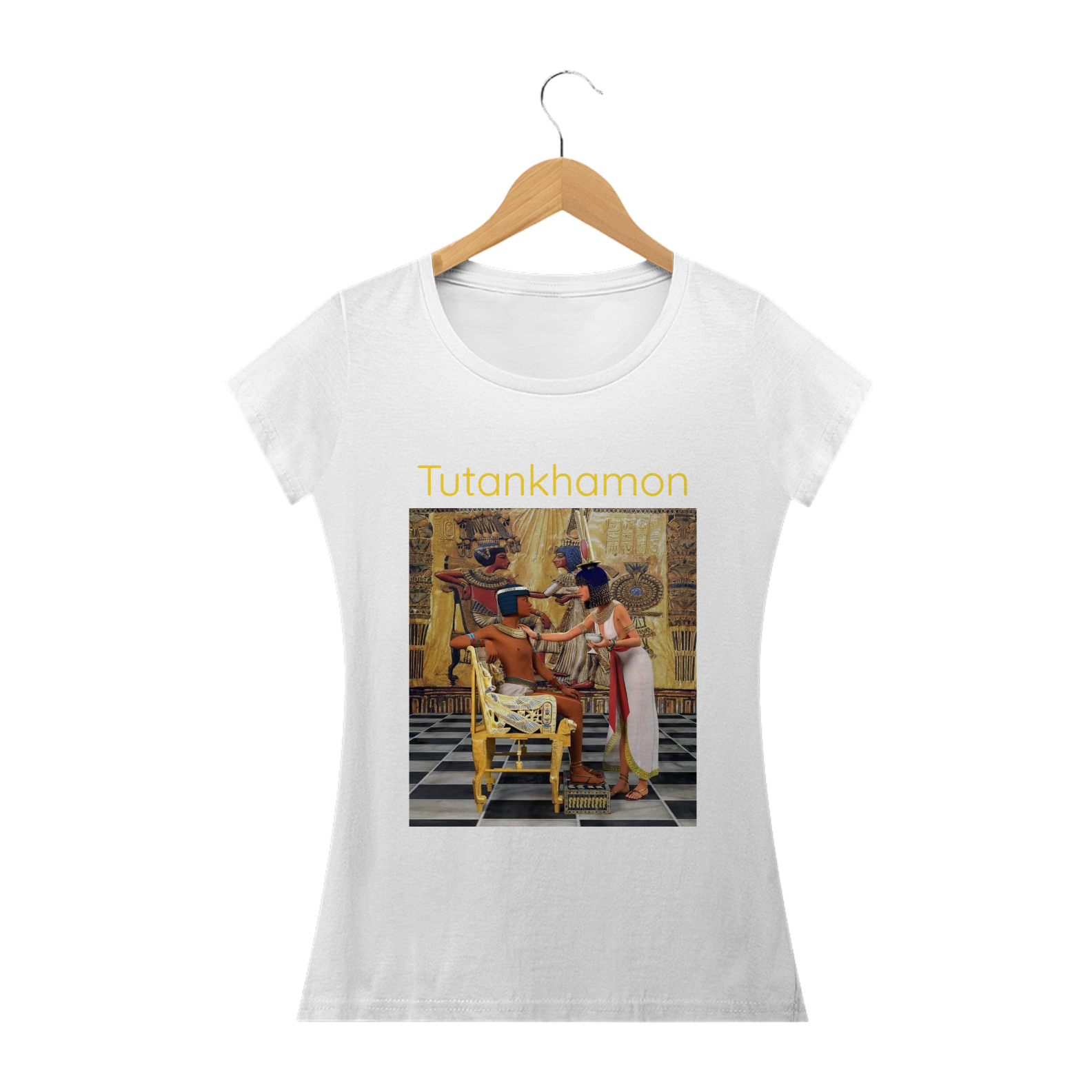 Nome do produto: Camiseta Baby Look Tutankhamon - Coleção Egito