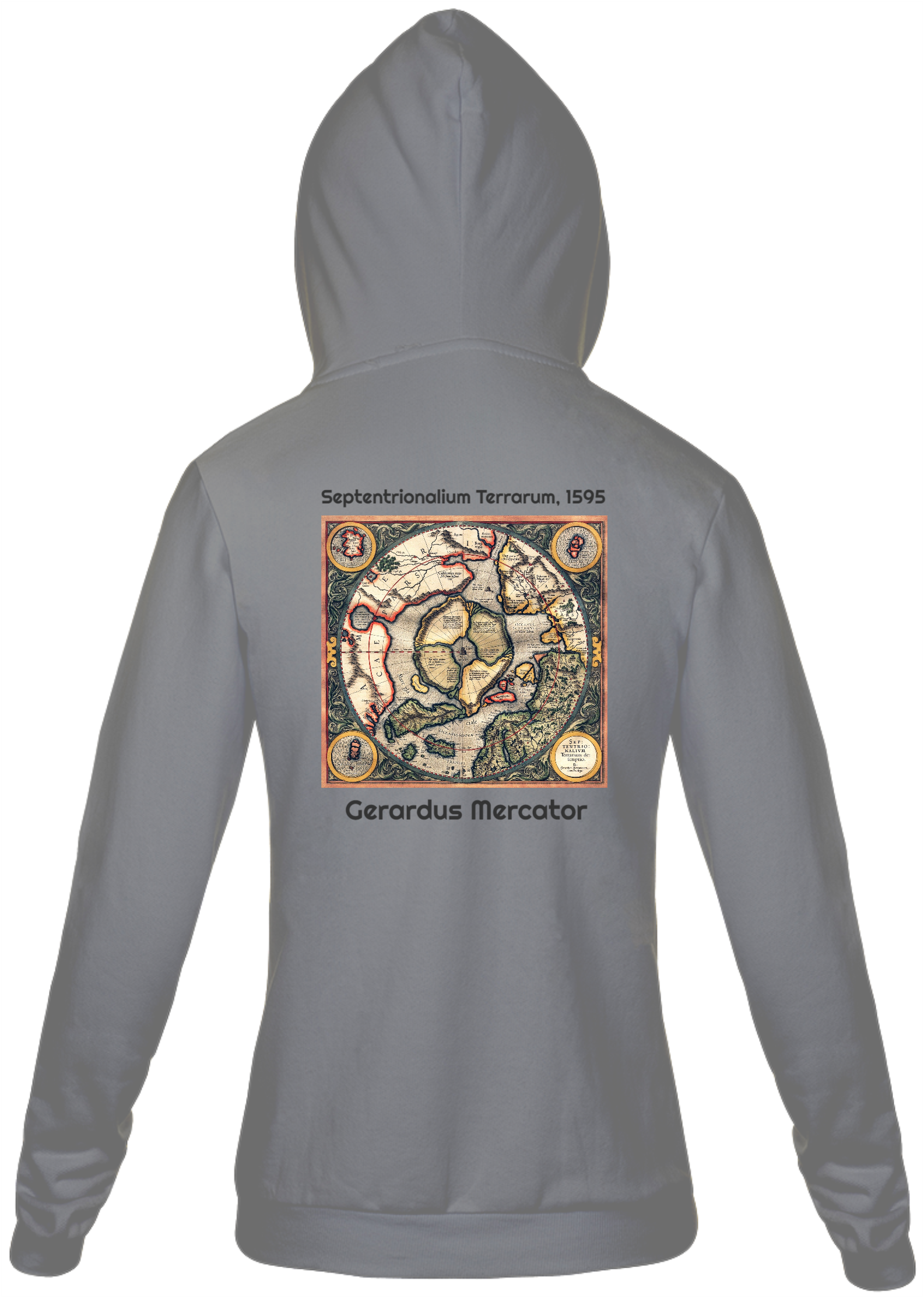 Nome do produto: Moletom Pólo Norte Gerardus Mercator, 1595