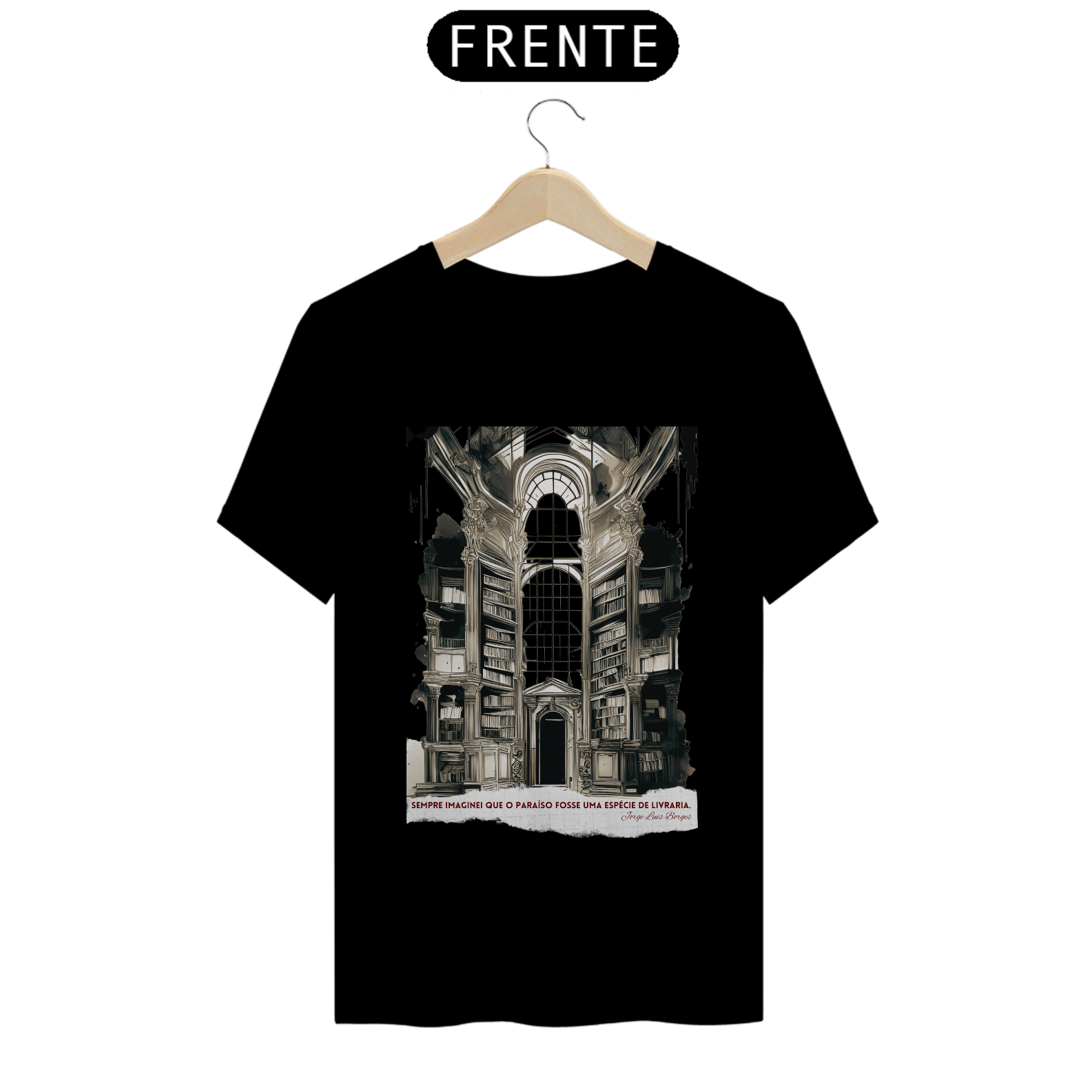 Nome do produto: T Shirt Unissex Jorge Luis Borges