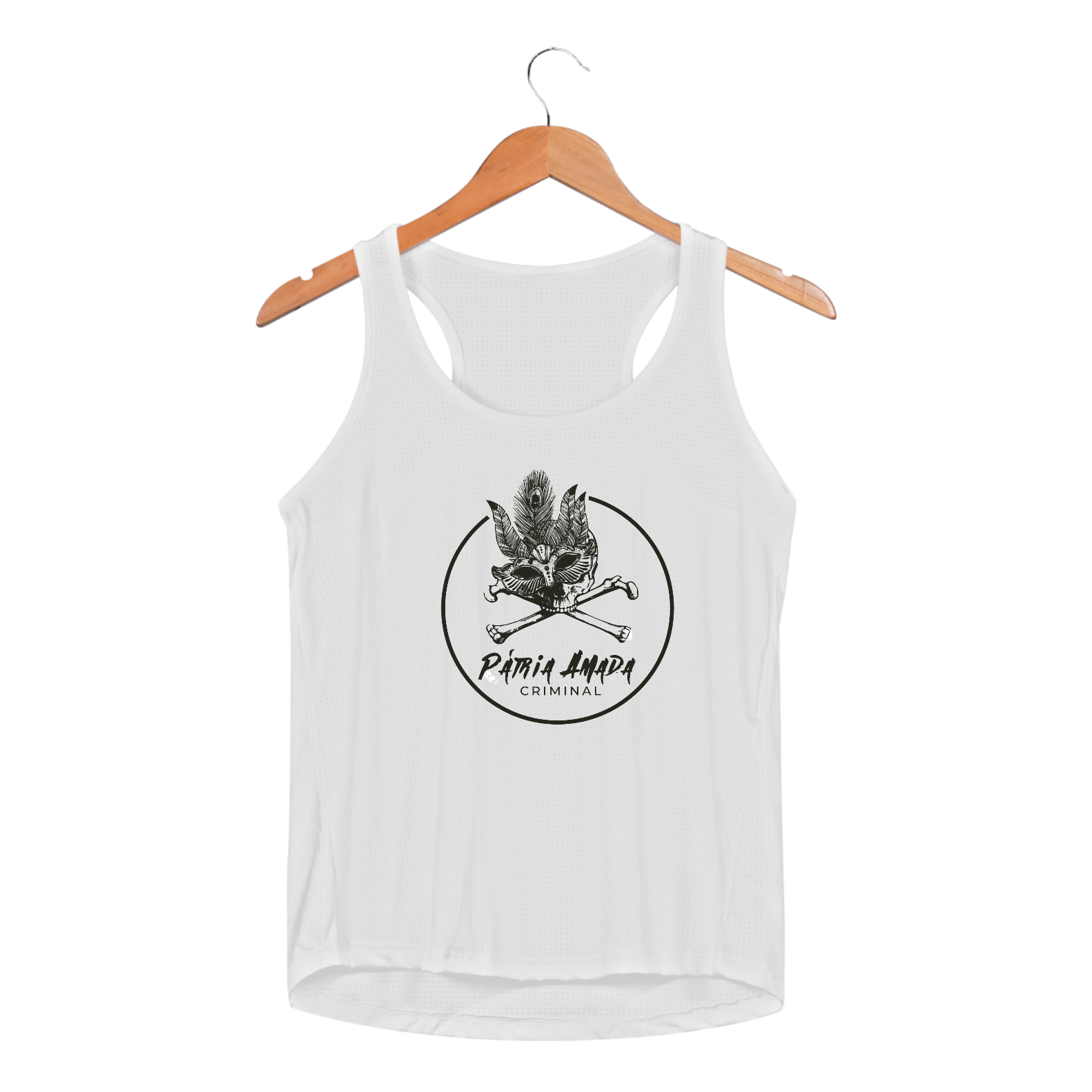 Nome do produto: Regata Fem Sporty PAC Logo Clássico