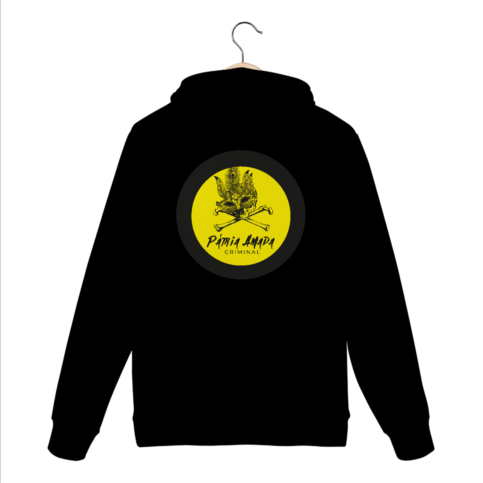 Nome do produto: Moletom Canguru Logo Amarelo Clássico