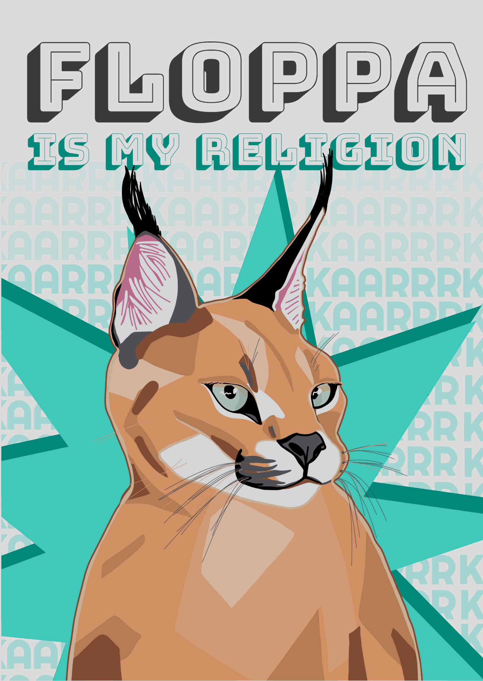 Nome do produto: Poster Floppa is my Religion - Branco