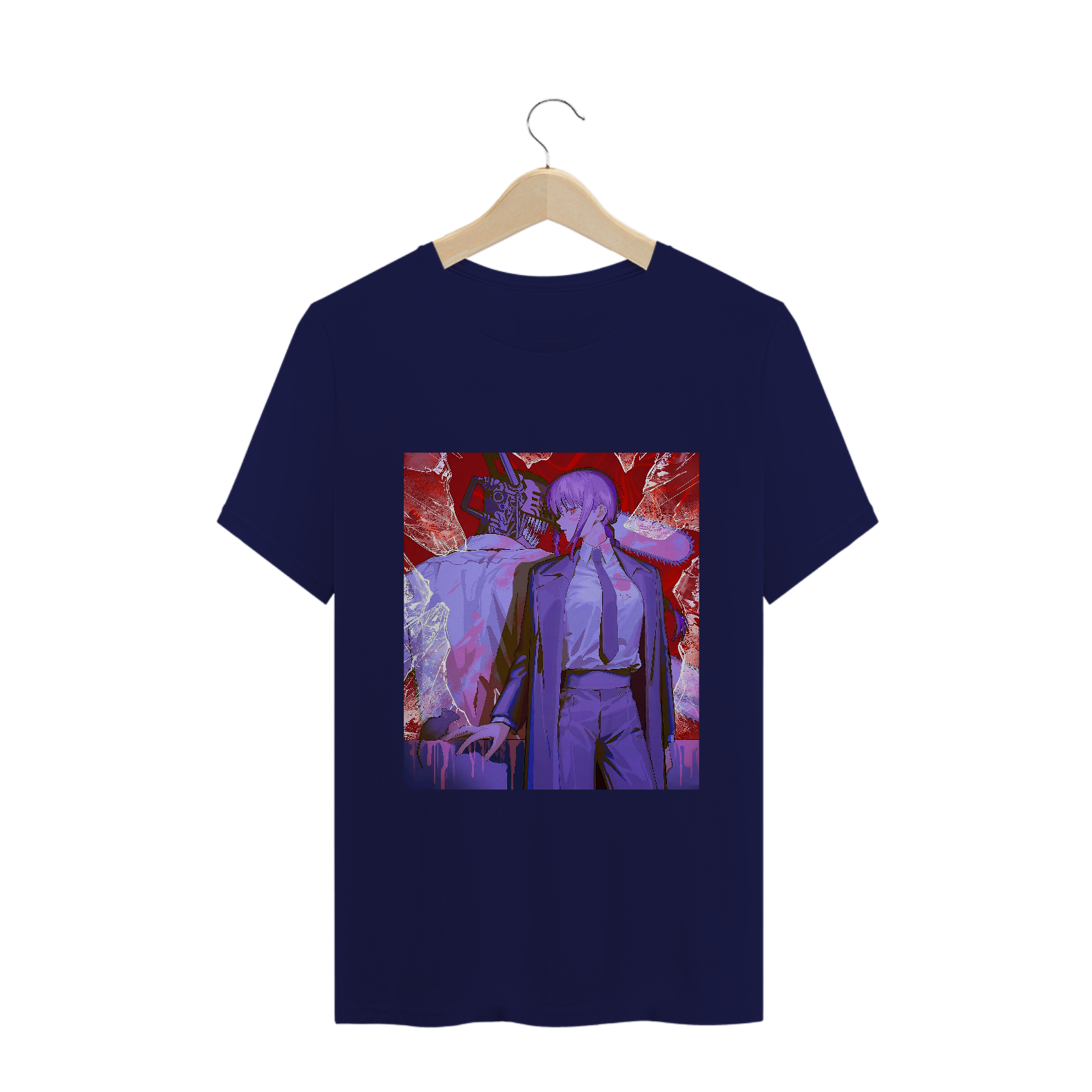 Nome do produto: Camiseta Chainsaw Man Makima e Denji - Tecido Classic