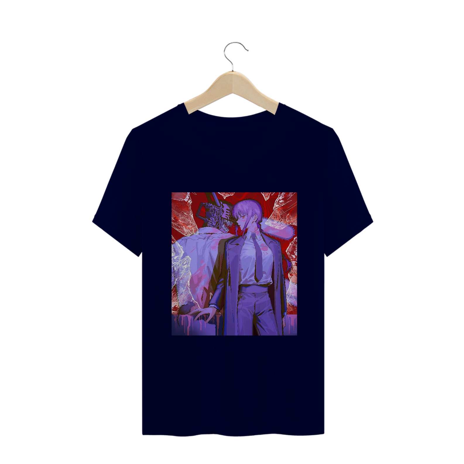 Nome do produto: Camiseta Chainsaw Man Makima e Denji - Tecido Quality