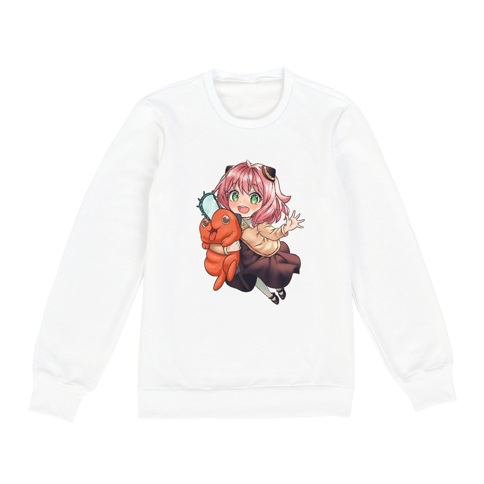 Nome do produto: Moletom Fechado Unissex Anya e Pochita - Chainsaw Man e Spy x Family