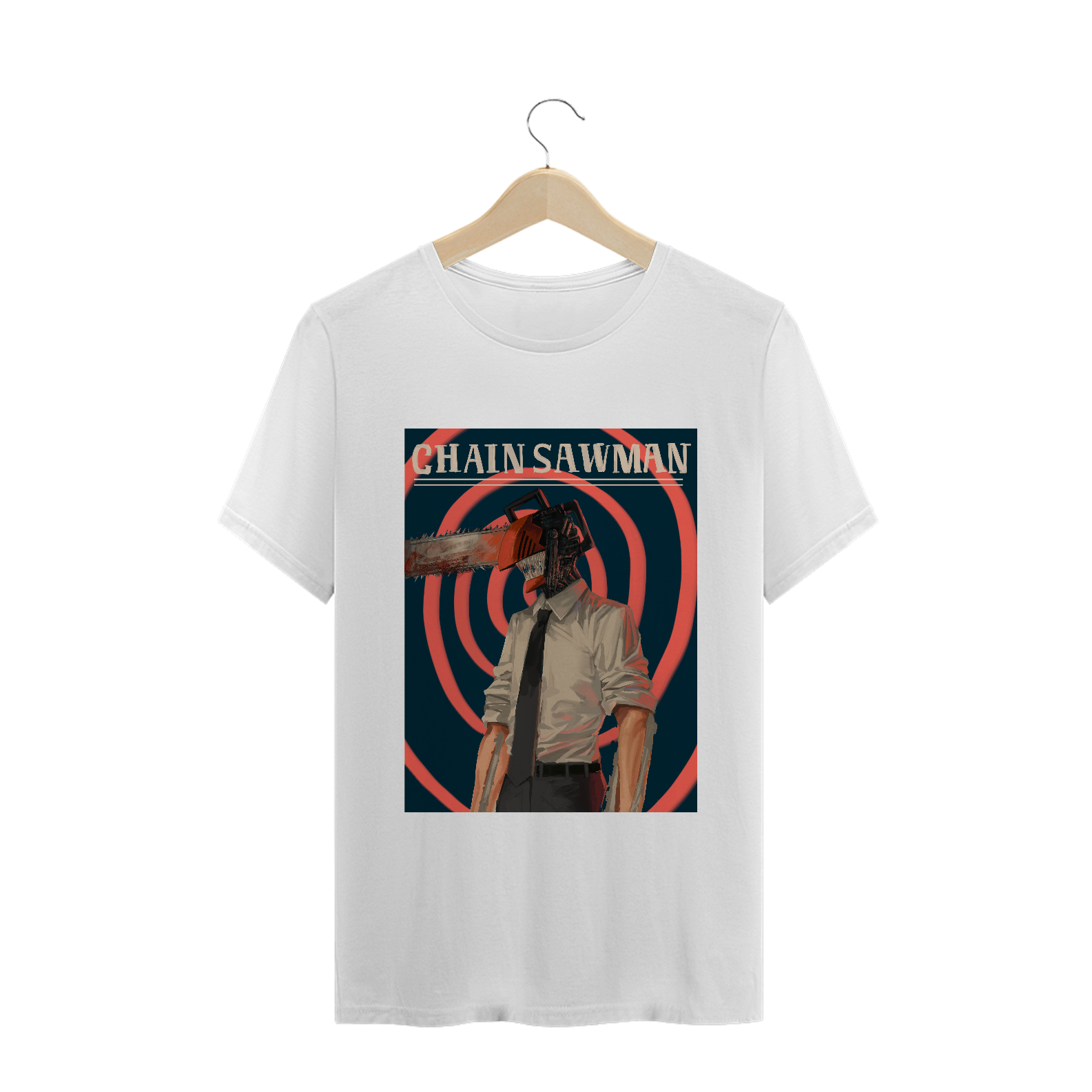 Nome do produto: Camiseta Chainsaw Man Espiral - Tecido Classic