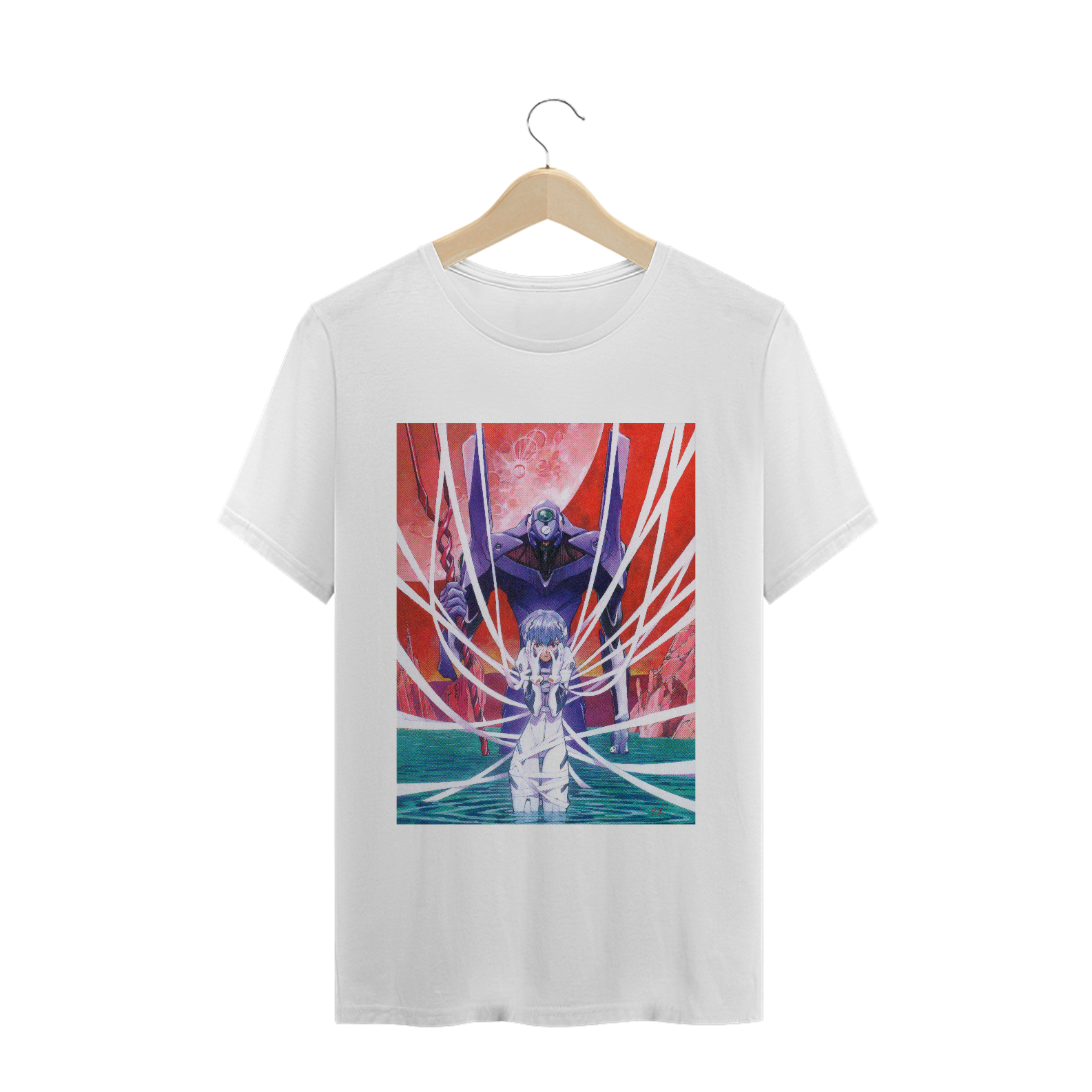 Nome do produto: Camiseta Evangelion Ayanami Arte - Tecido Prime