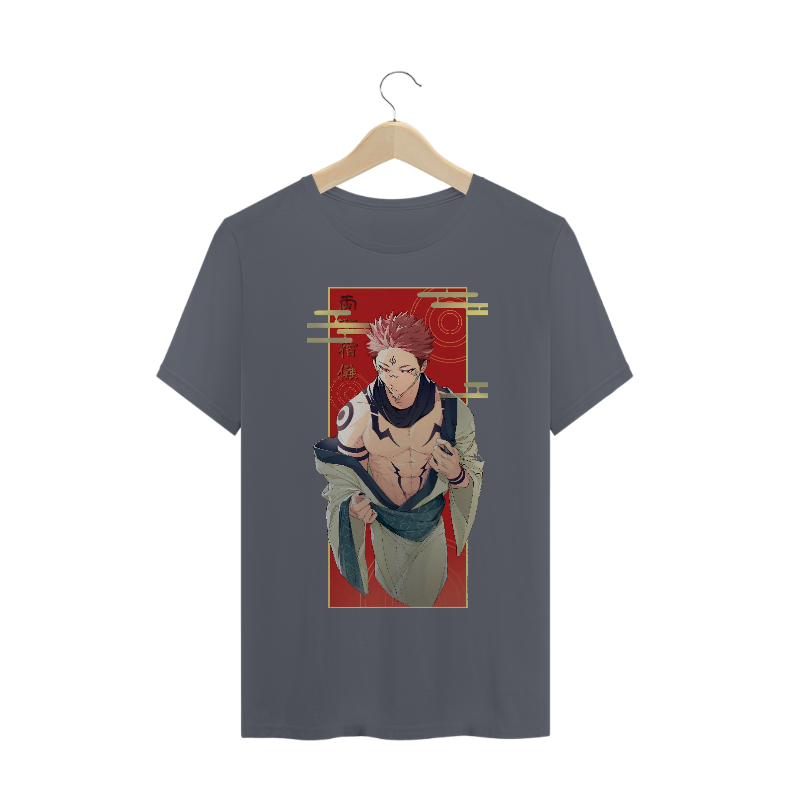 Nome do produto: Camiseta Yuji Itadori Sukuna Jujutsu Kaisen - Tecido Quality