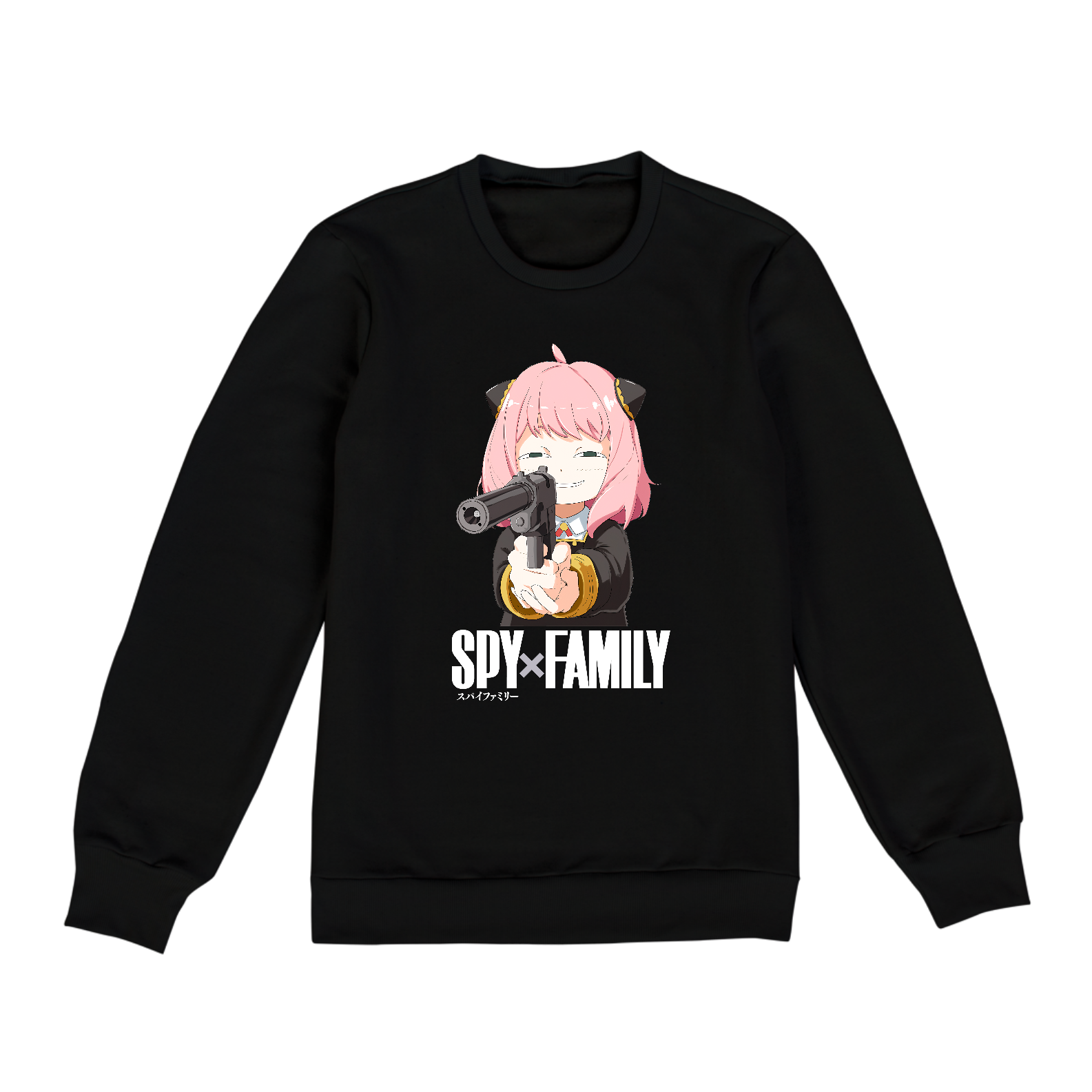 Nome do produto: Moletom Fechado Unissex Anya Spy x Family Letra Branca