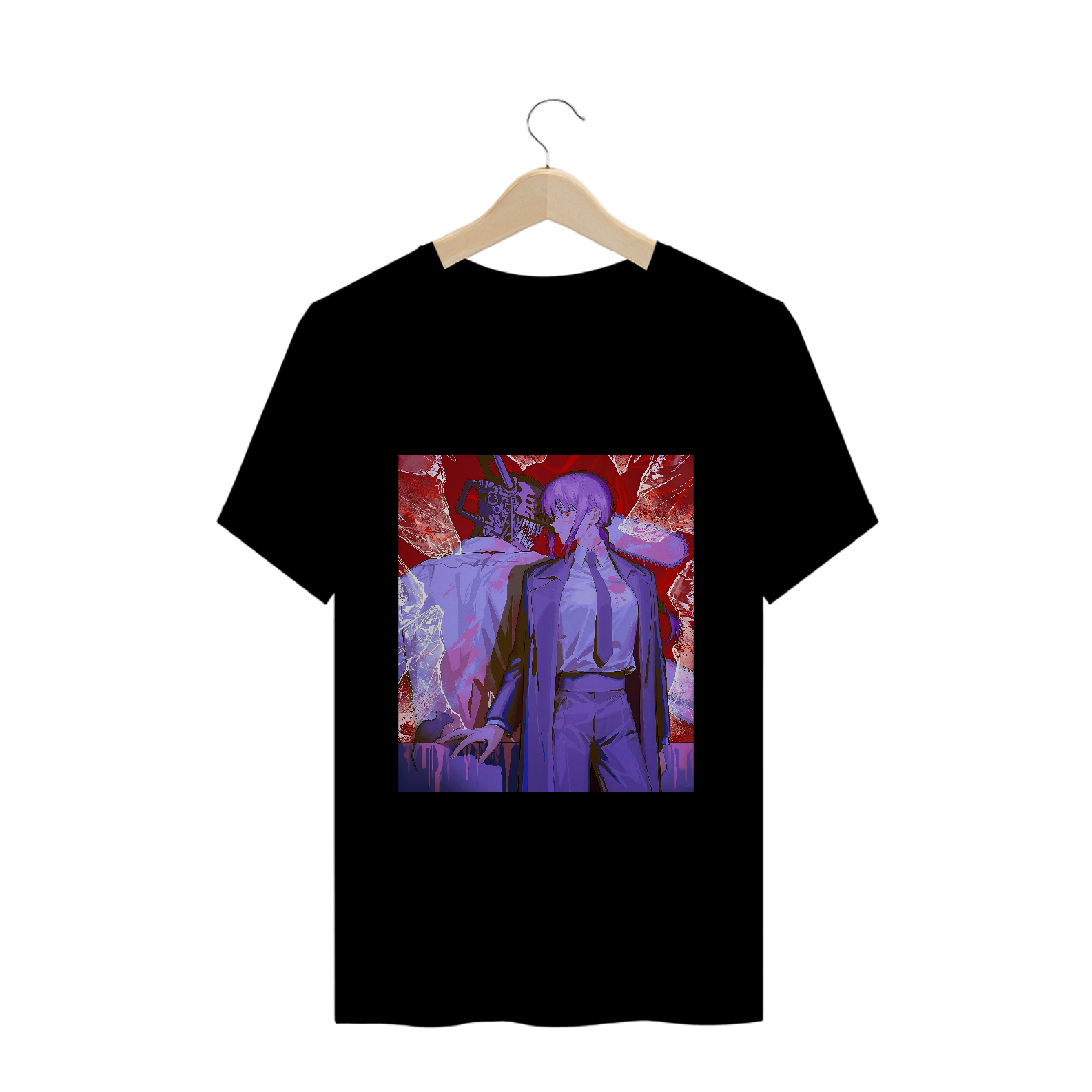 Nome do produto: Camiseta Chainsaw Man Makima e Denji - Tecido Prime