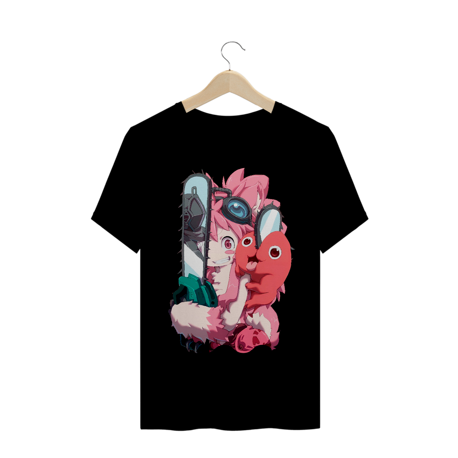 Nome do produto: Camiseta Made in Abyss e Pochita - Tecido Quality