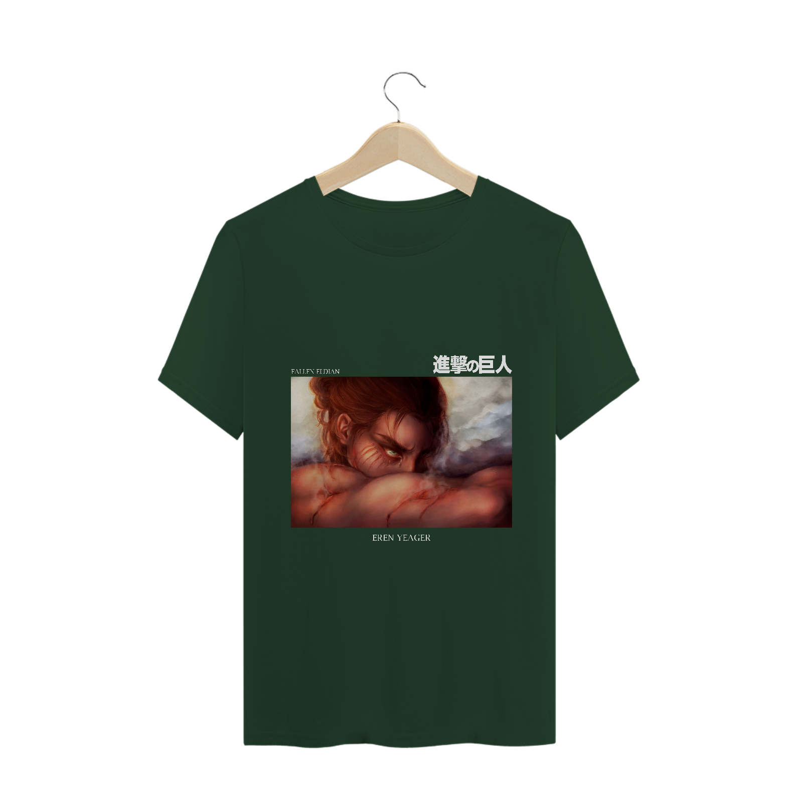 Nome do produto: Camiseta Eren Anjo Caído Attack on Titan - Tecido Classic